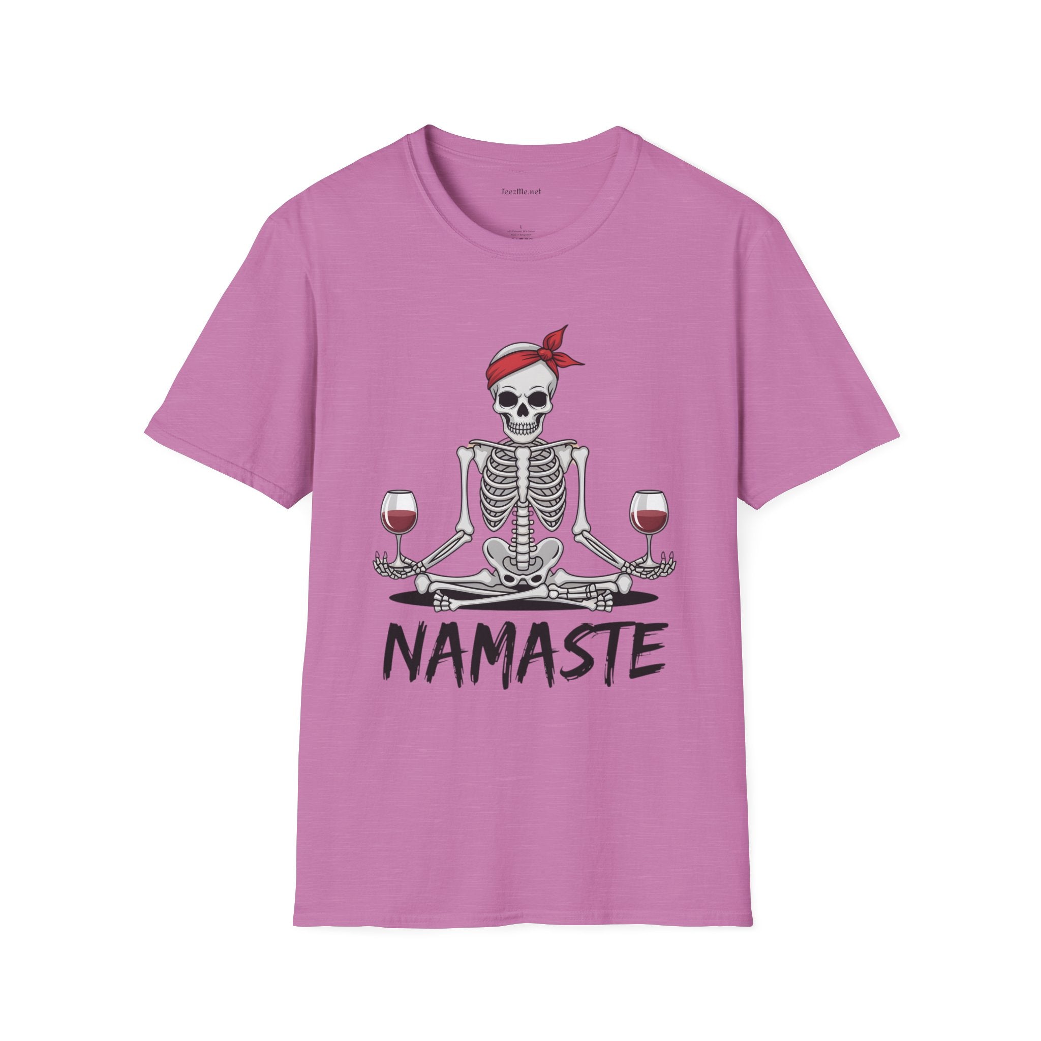 Namaste Skeleton - Unisex Softstyle T-Shirt 100% Cotton Graphic