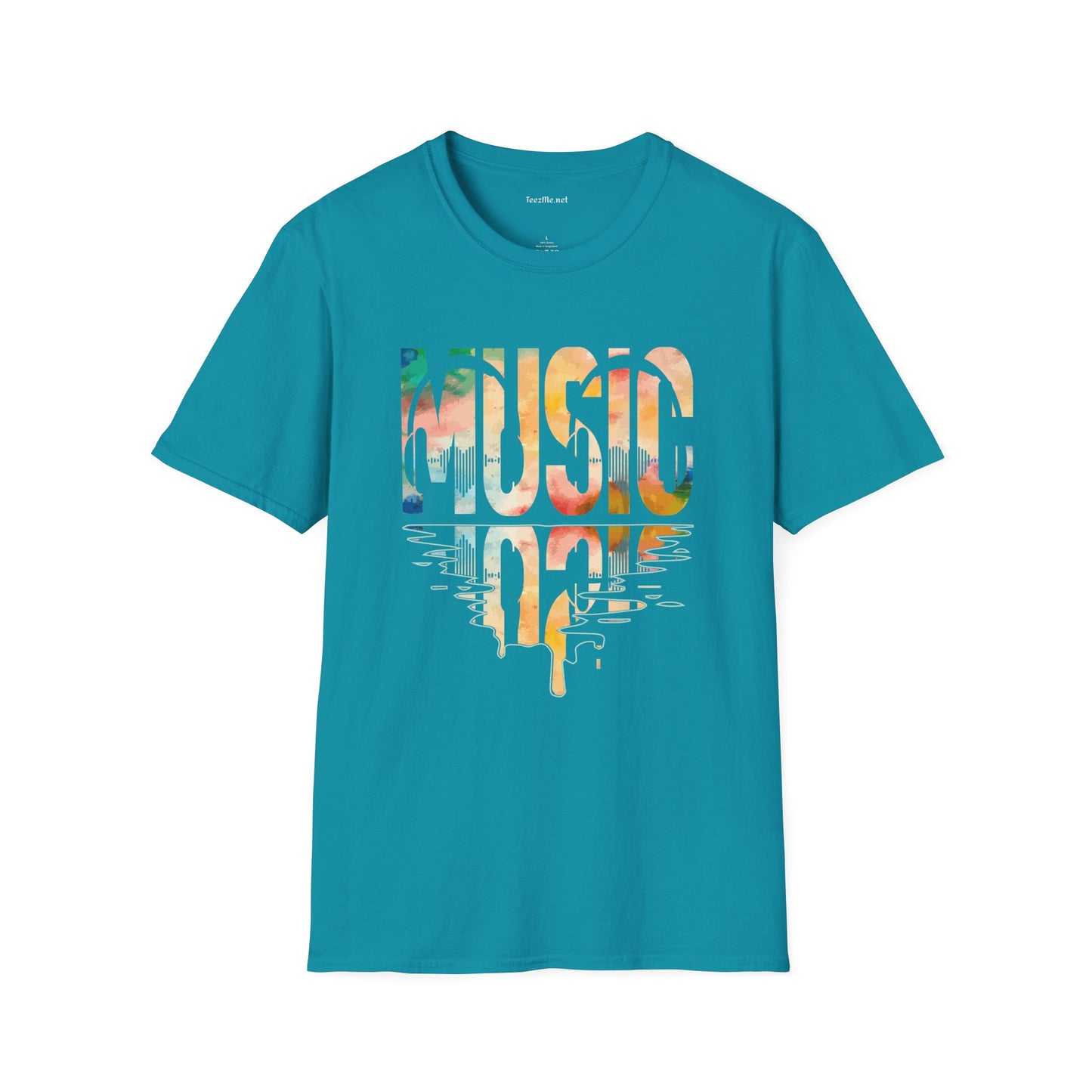 Music with Goldtones Unisex Softstyle T-Shirt 100% Cotton Graphic