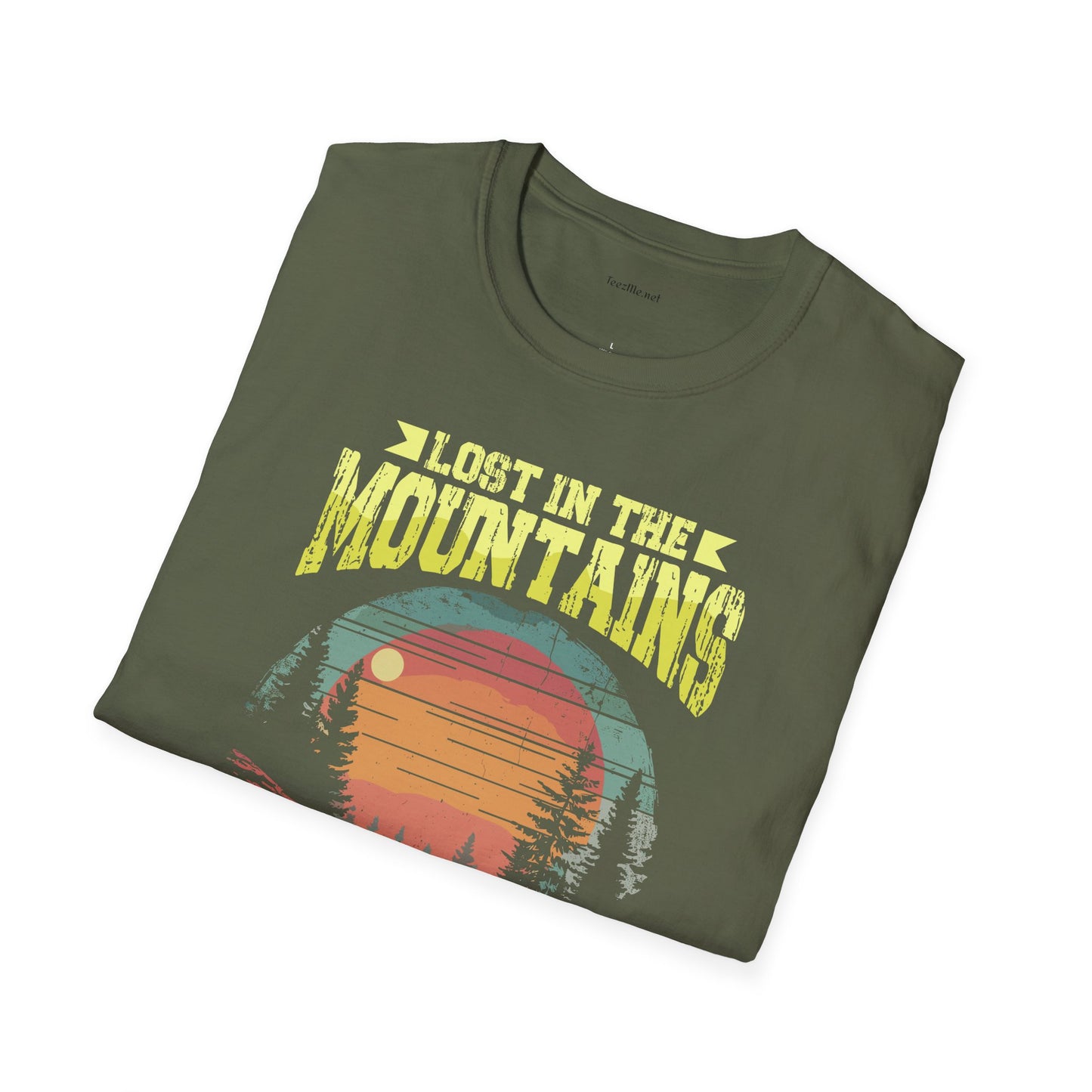 Lost in the Mountain - Unisex Softstyle T-Shirt 100% Cotton Graphic
