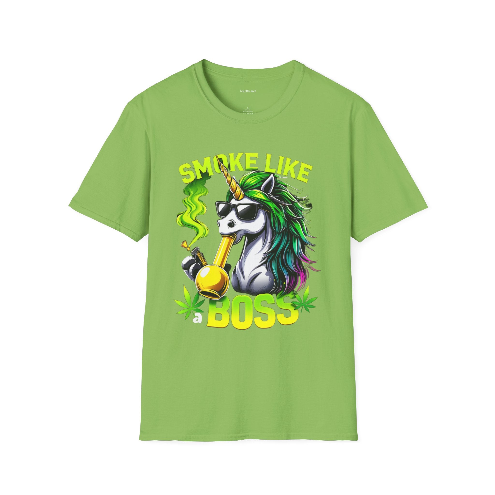 Smoke Like a Boss #420 Unisex Softstyle T-Shirt 100% Cotton Graphic