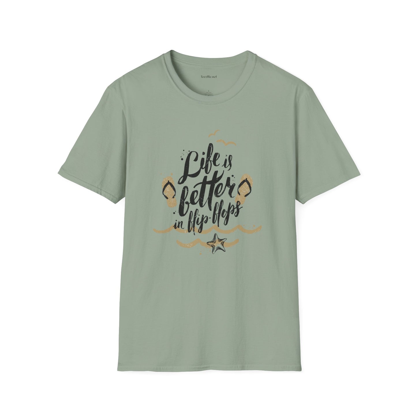 Life is better in Flip Flops - Unisex Softstyle T-Shirt 100% Cotton Graphic