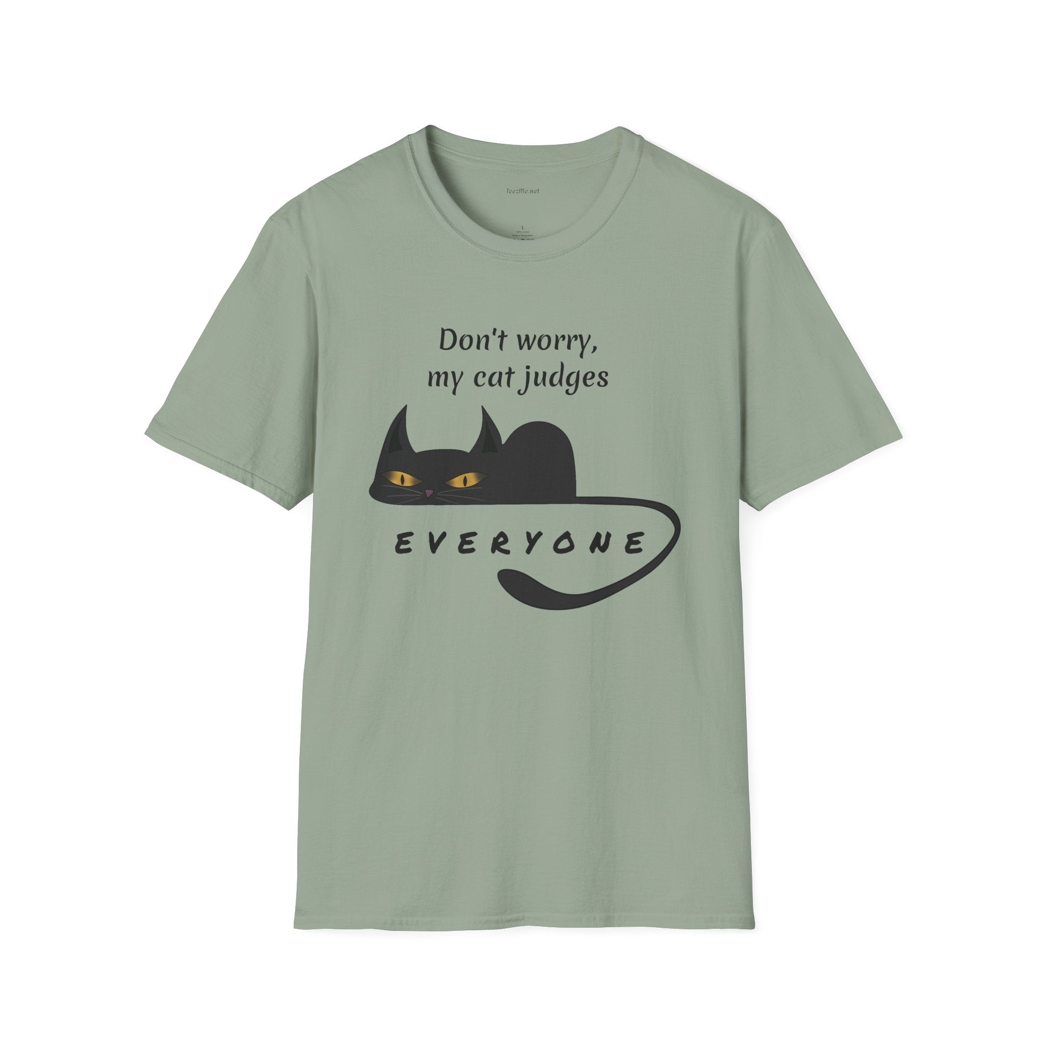 Judging Cat - Unisex Softstyle T-Shirt 100% Cotton Graphic