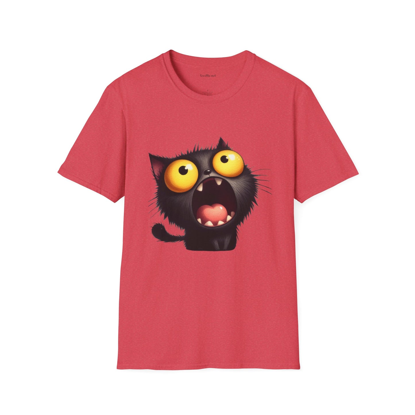 Crazy Cat 3 Unisex SoftStyle T-Shirt 100% Cotton Graphic