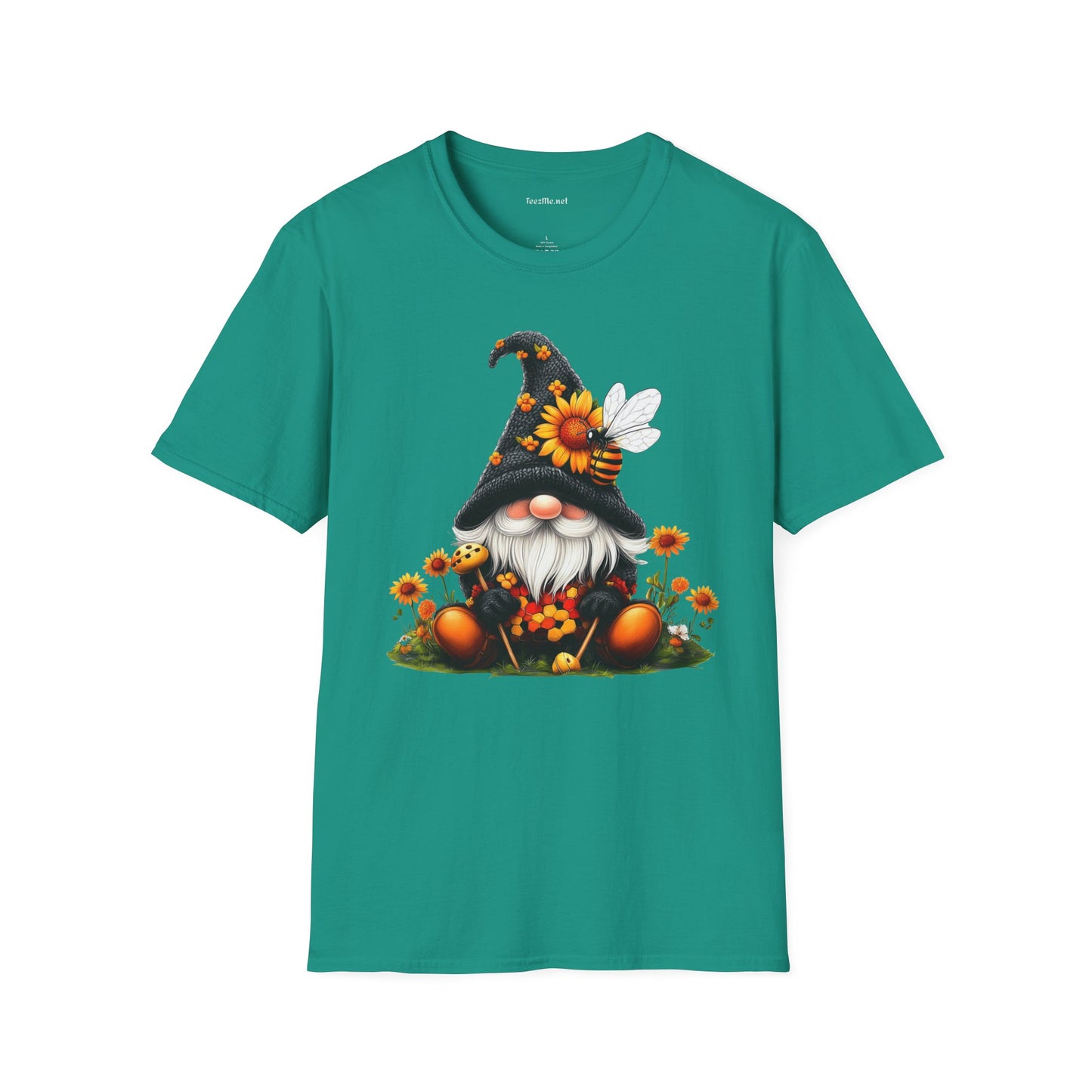 Honey Bee Gnome 03 Unisex Softstyle T-Shirt 100% Cotton Graphic