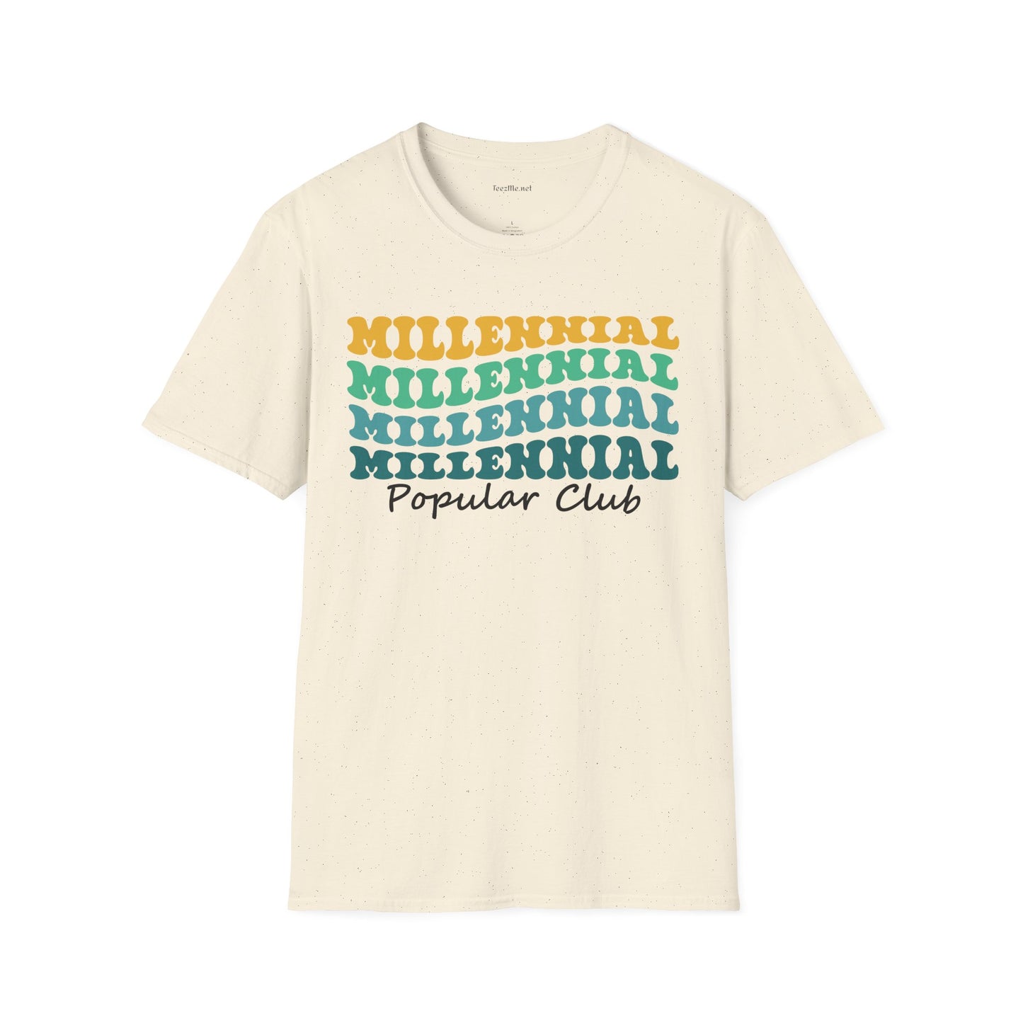 Millennial Popular Club Unisex Soft Style T-Shirt 100% Cotton Graphic