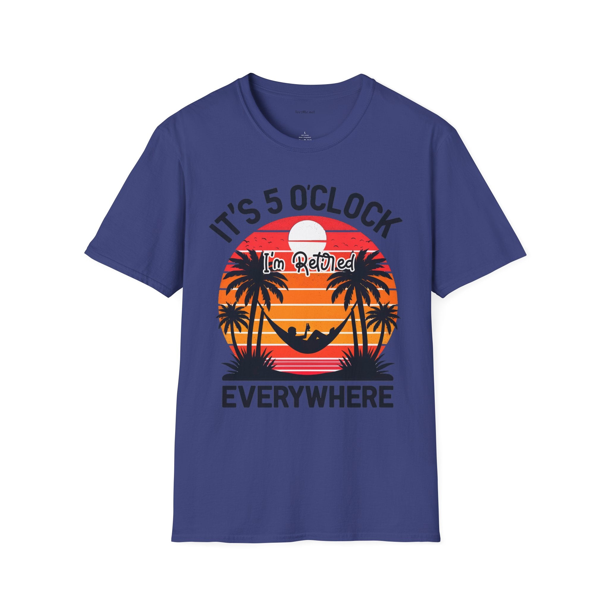 Retired - It's 5 - Unisex Softstyle T-Shirt 100% Cotton Graphic