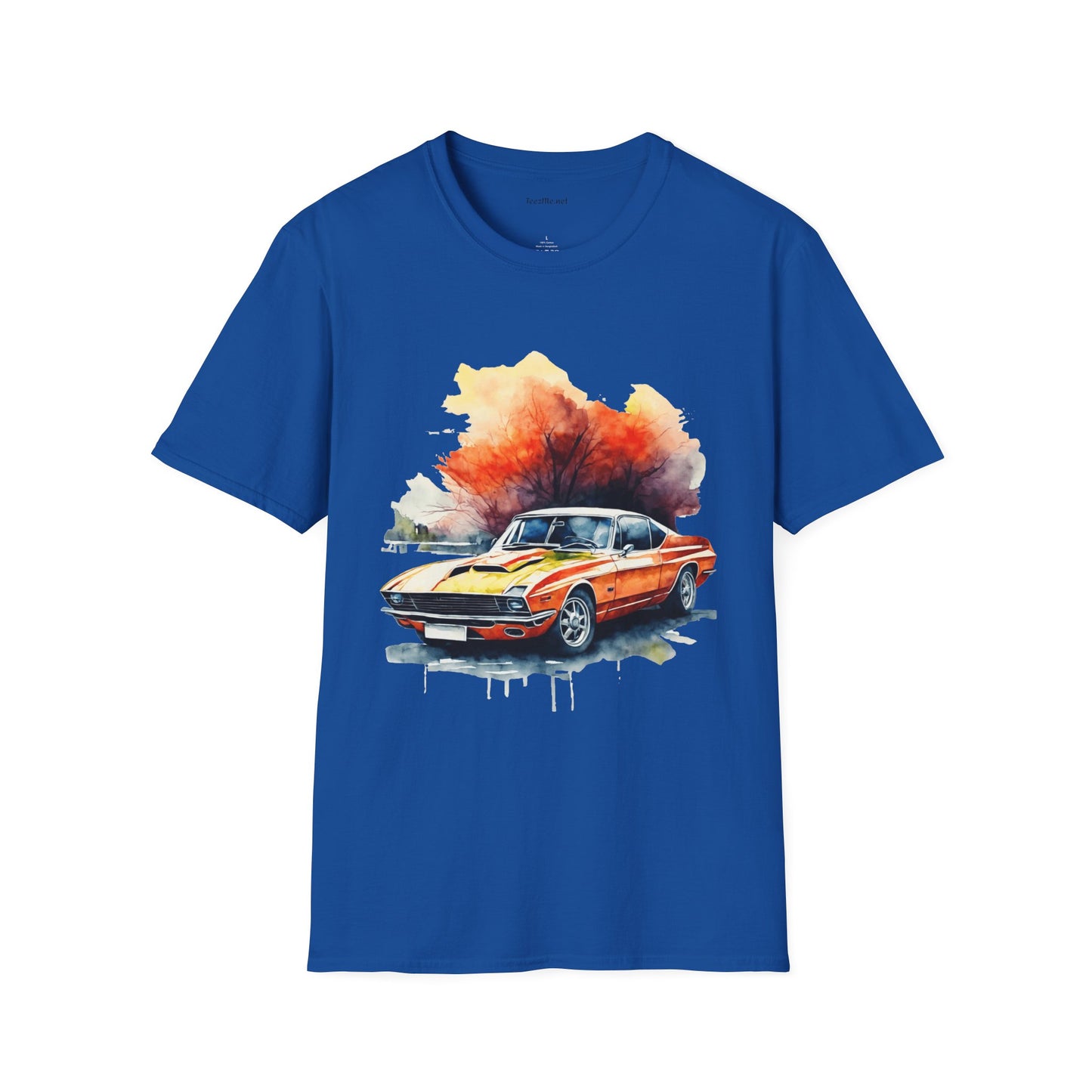 Mustang Car - Unisex Softstyle T-Shirt 100% Cotton Graphic
