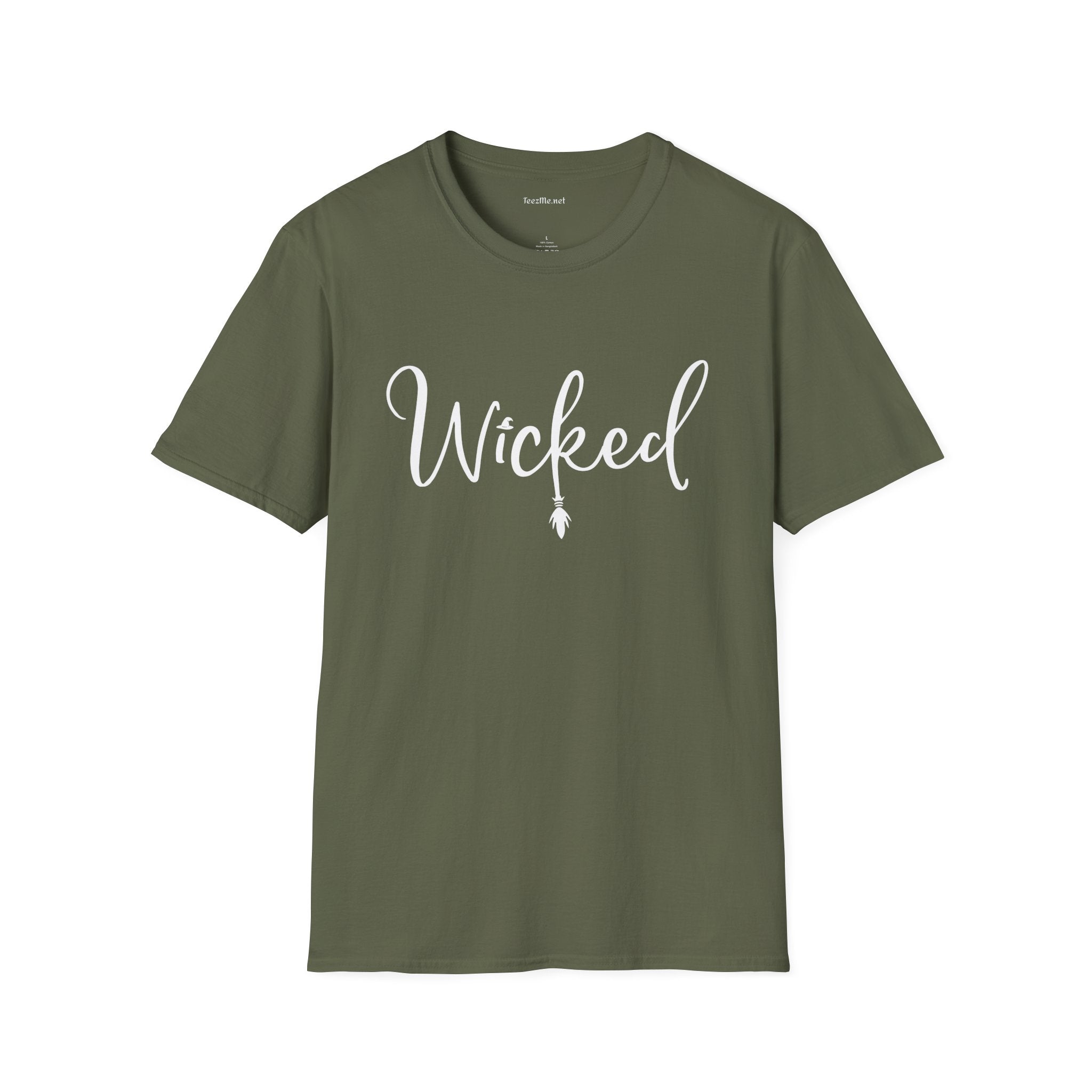 Wicked (white) Unisex SoftStyle T-Shirt 100% Cotton Graphic
