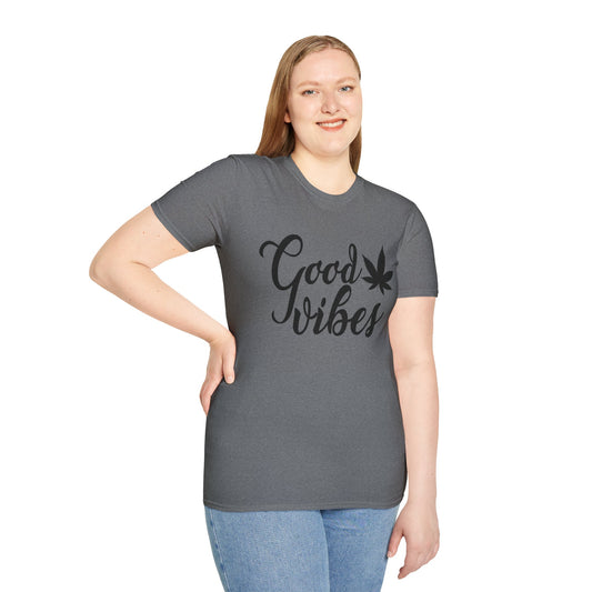 Good Vibes Weed - Unisex Softstyle T-Shirt 100% Cotton Graphic