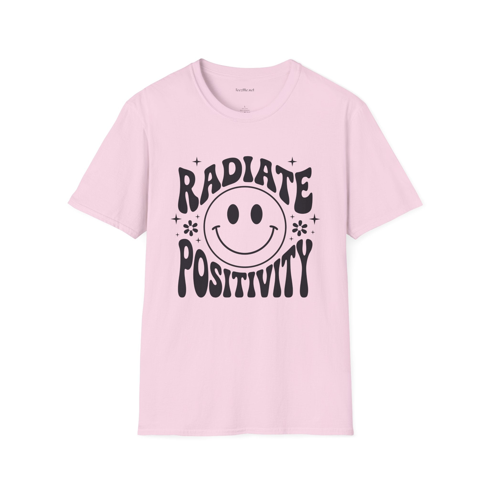 Radiate Positivity :) 02 Unisex Soft Style T-Shirt 100% Cotton Graphic