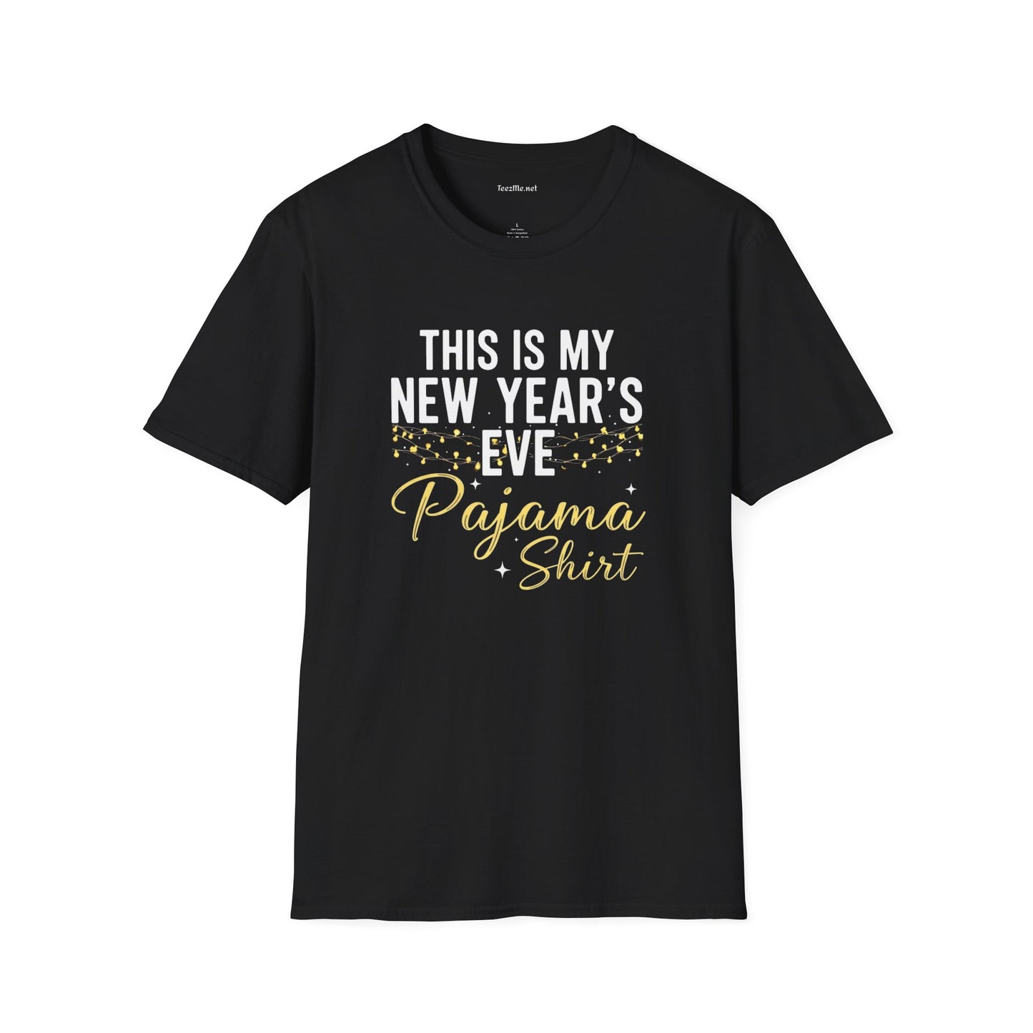 New Year's Eve PJ Shirt Unisex Softstyle T-Shirt 100% Cotton Graphic Seasonal Celebration
