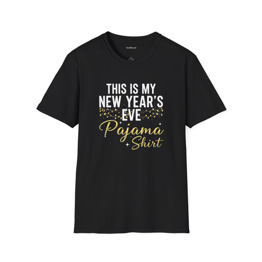 New Year's Eve PJ Shirt Unisex Softstyle T-Shirt 100% Cotton Graphic Seasonal Celebration