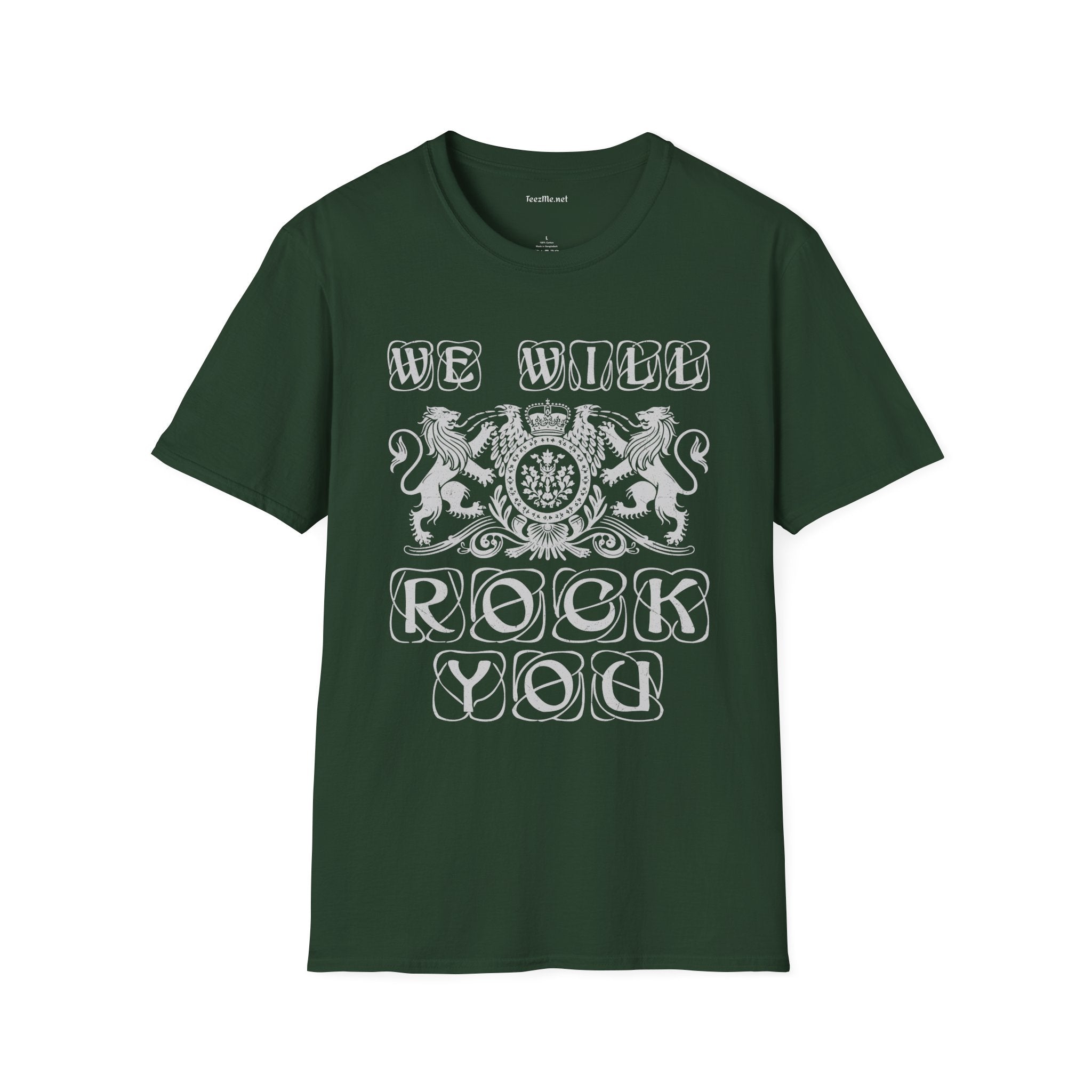 We Will Rock You Unisex SoftStyle T-Shirt 100% Cotton Graphic Music