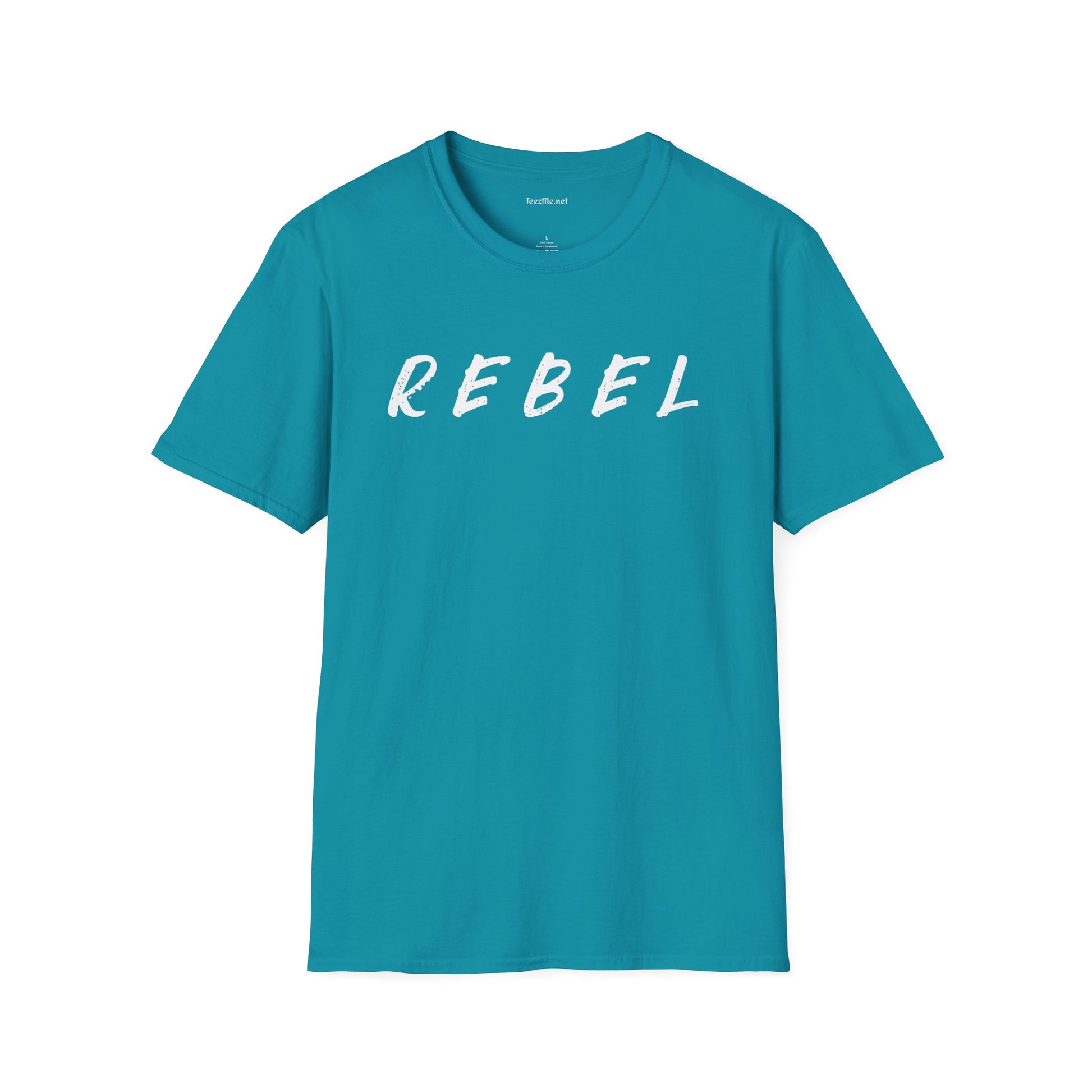 REBEL (white text) Unisex Softstyle T-Shirt 100% Cotton Graphic