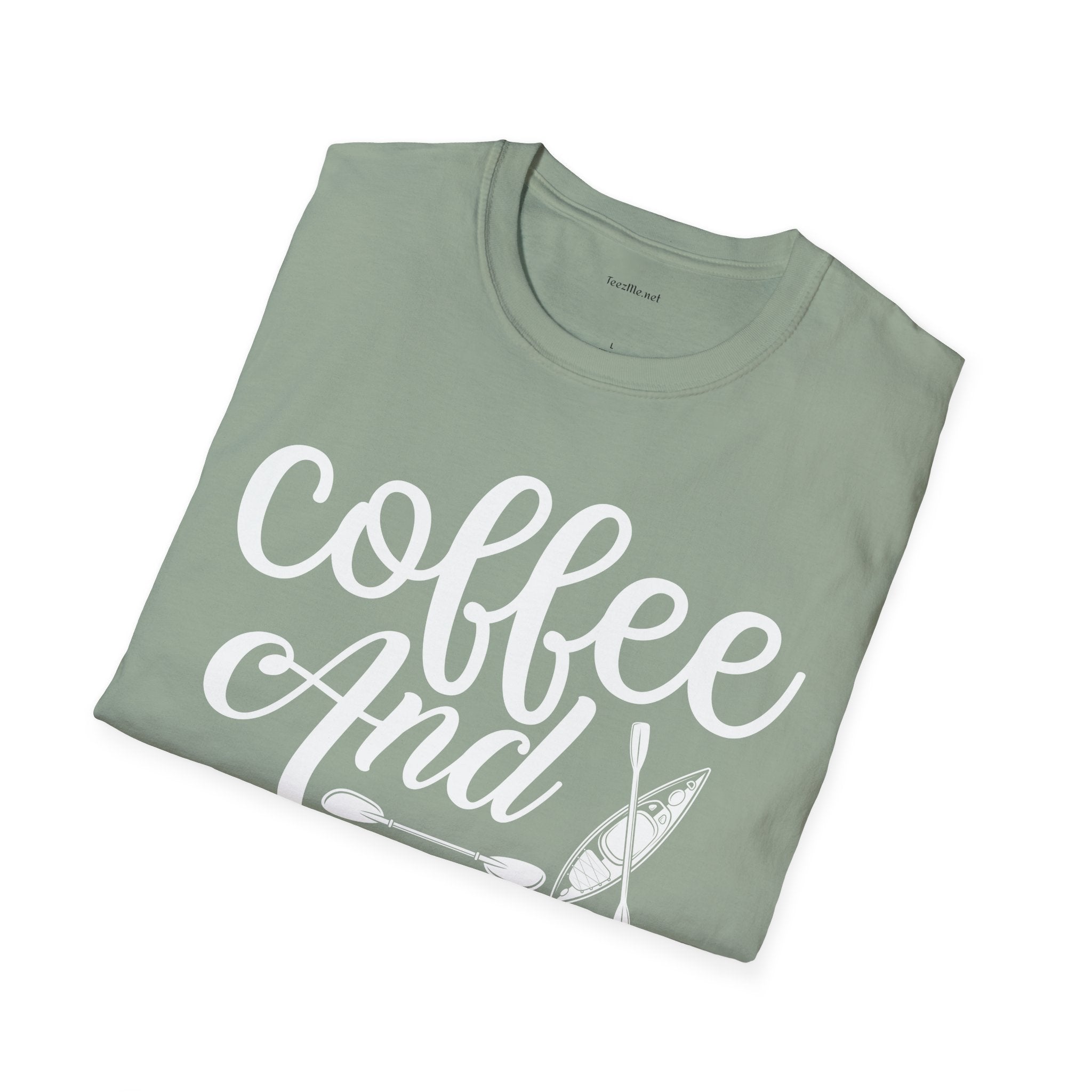 Coffee and Kayaks - Unisex Softstyle T-Shirt 100% Cotton Graphic