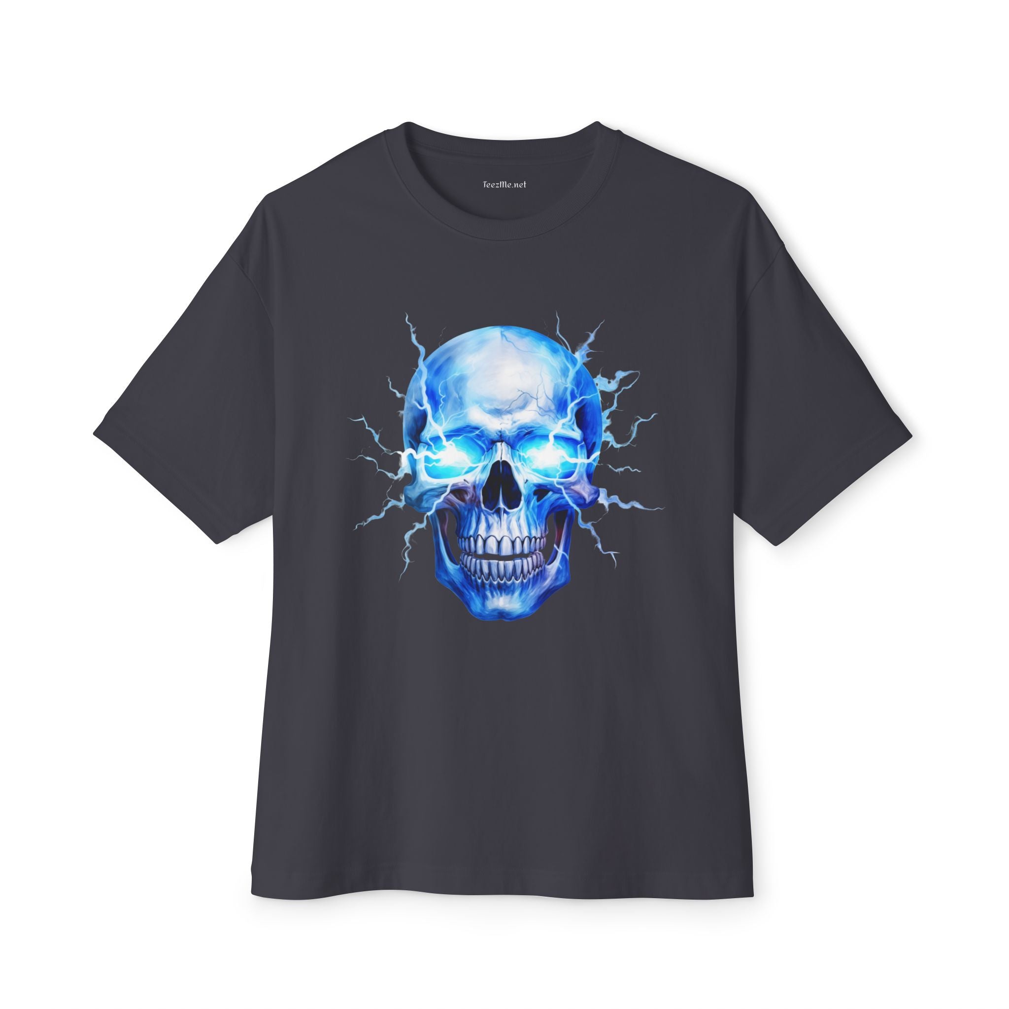 Blue Skull 04 Unisex Oversized Boxy Tee