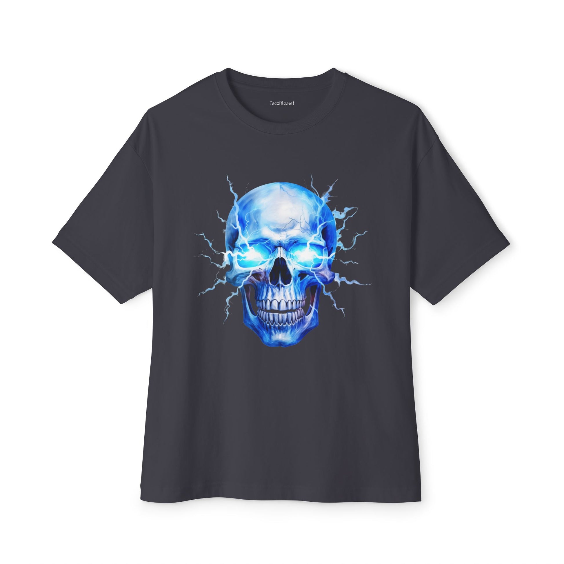 Blue Skull 04 Unisex Oversized Boxy Tee