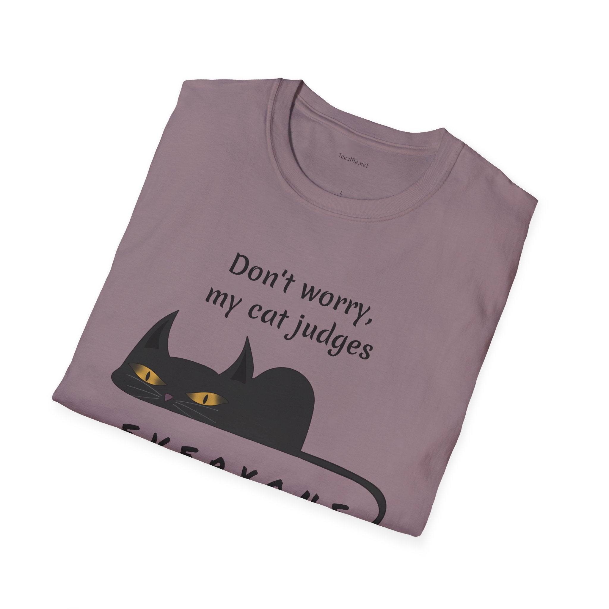 Judging Cat - Unisex Softstyle T-Shirt 100% Cotton Graphic