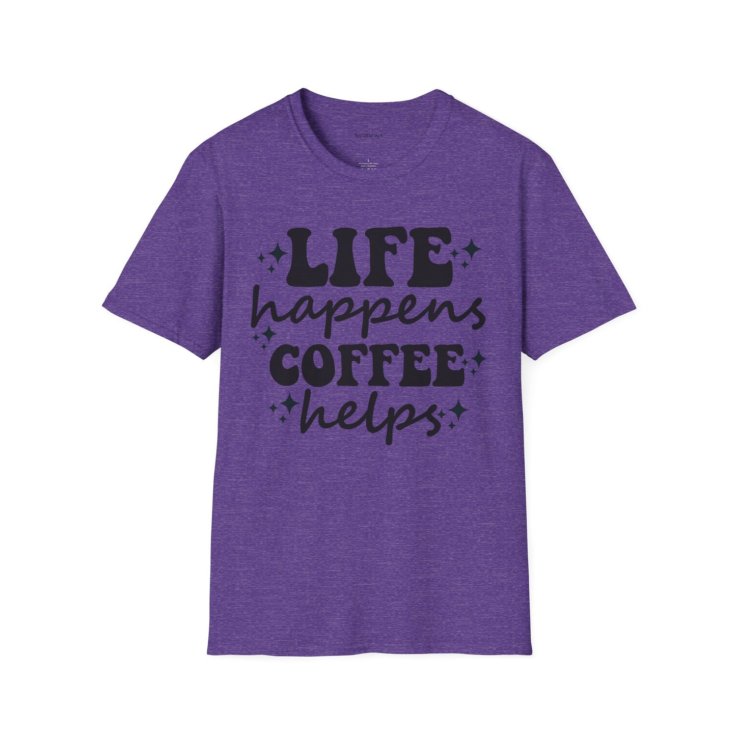 Life Happens Coffee Helps 01 Unisex Softstyle T-Shirt 100% Cotton