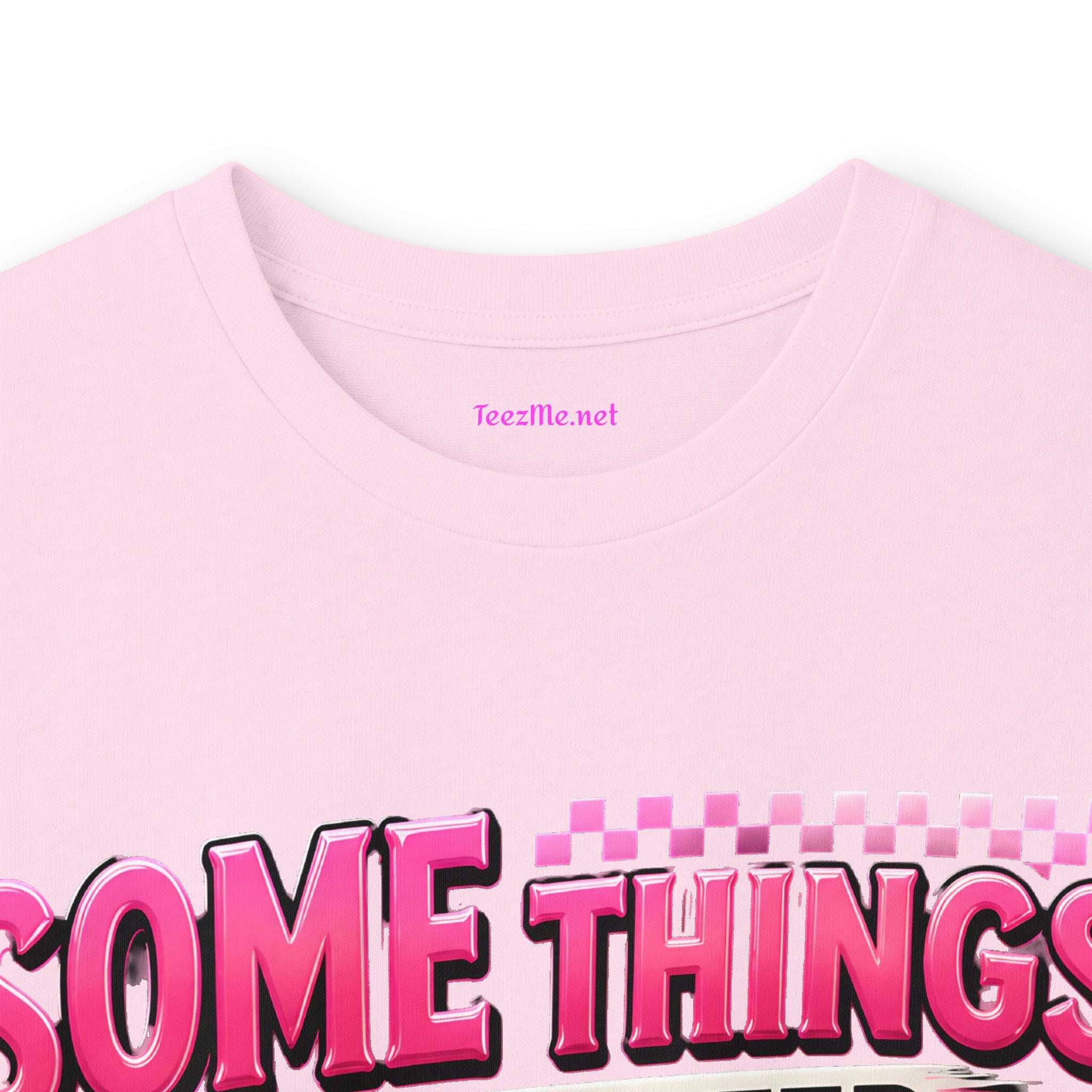 Long Sleeve Tee — "Some Things Are Better Left Alone Like Me" Retro Pink Graphic