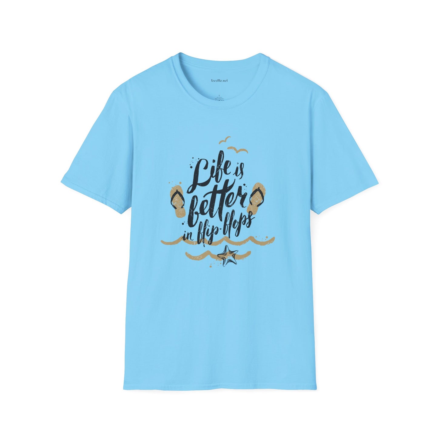 Life is better in Flip Flops - Unisex Softstyle T-Shirt 100% Cotton Graphic