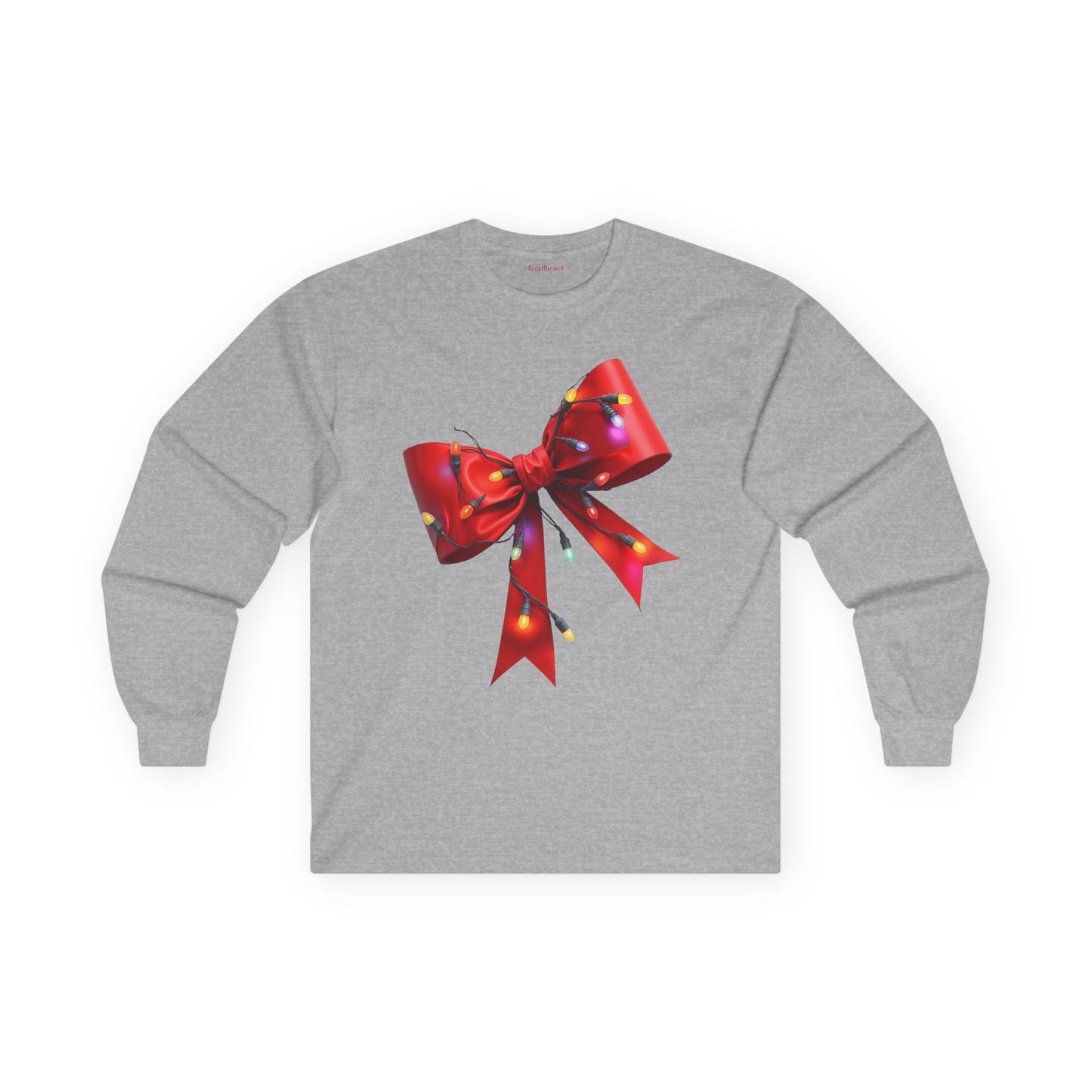 Red Bow with Lights Unisex Ultra Cotton Long Sleeve Tee