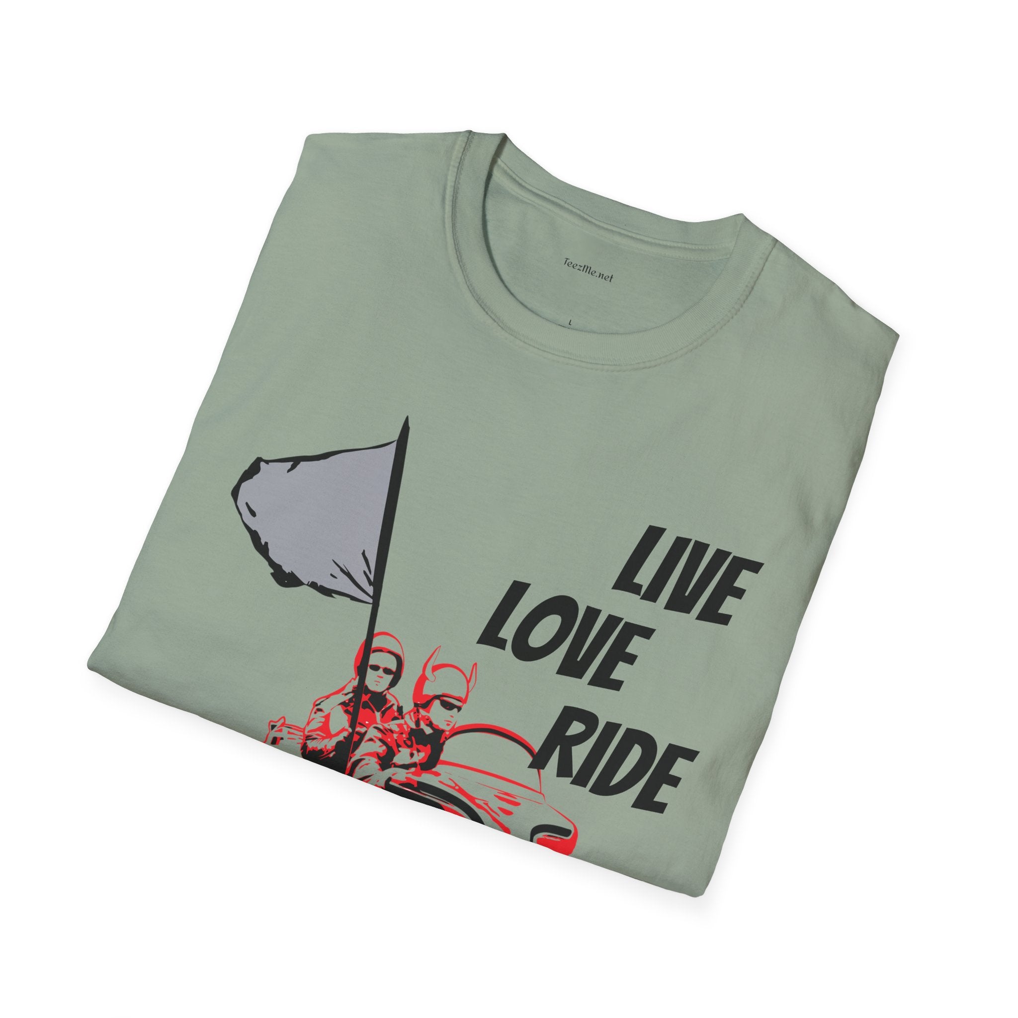 Live Love Ride - Unisex Softstyle T-Shirt 100% Cotton Graphic Motorcycle Harley