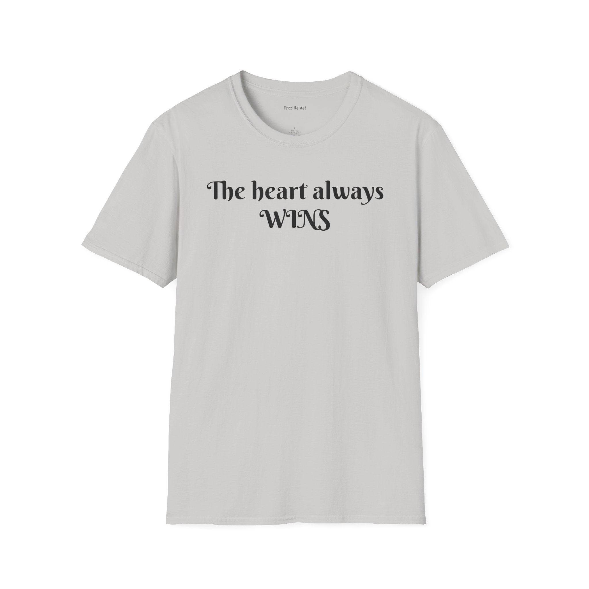 The heart always wins - Unisex Softstyle T-Shirt 100% Cotton Graphic