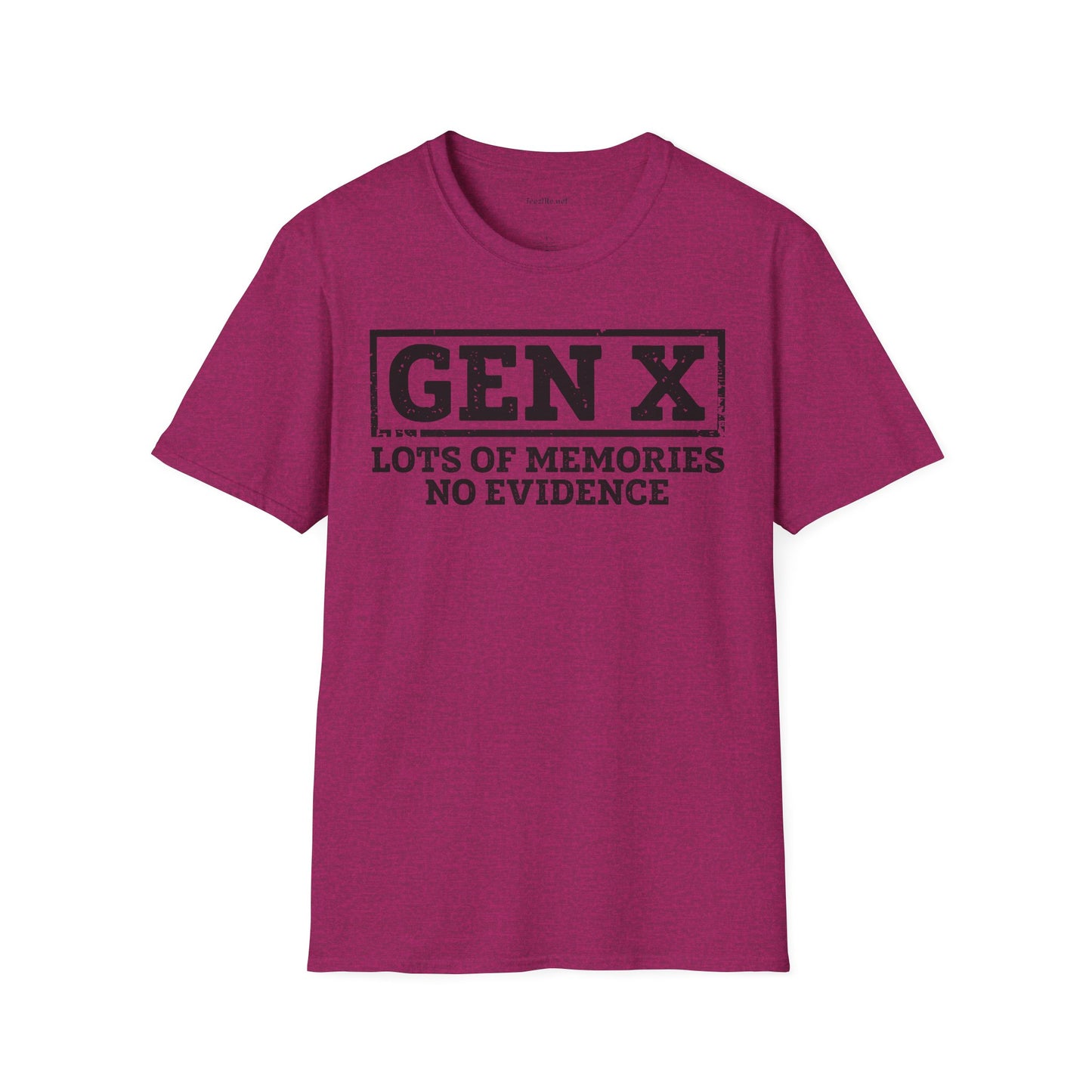GEN X (No Evidence) Unisex Soft Style T-Shirt 100% Cotton Graphic