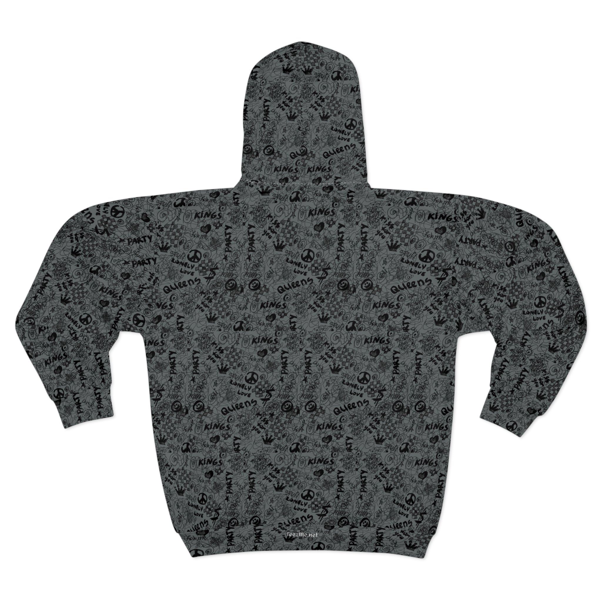 Street Style Grunge Unisex Zip Hoodie (AOP)