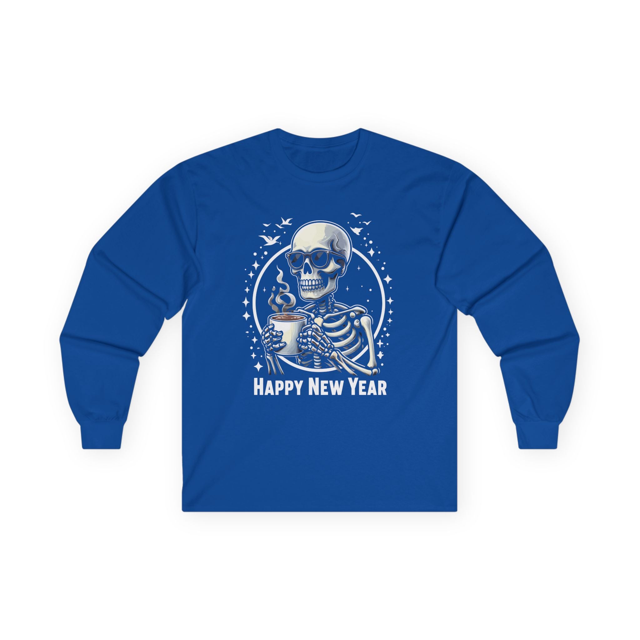 Happy New Year Skeleton Unisex Ultra Cotton Long Sleeve Tee