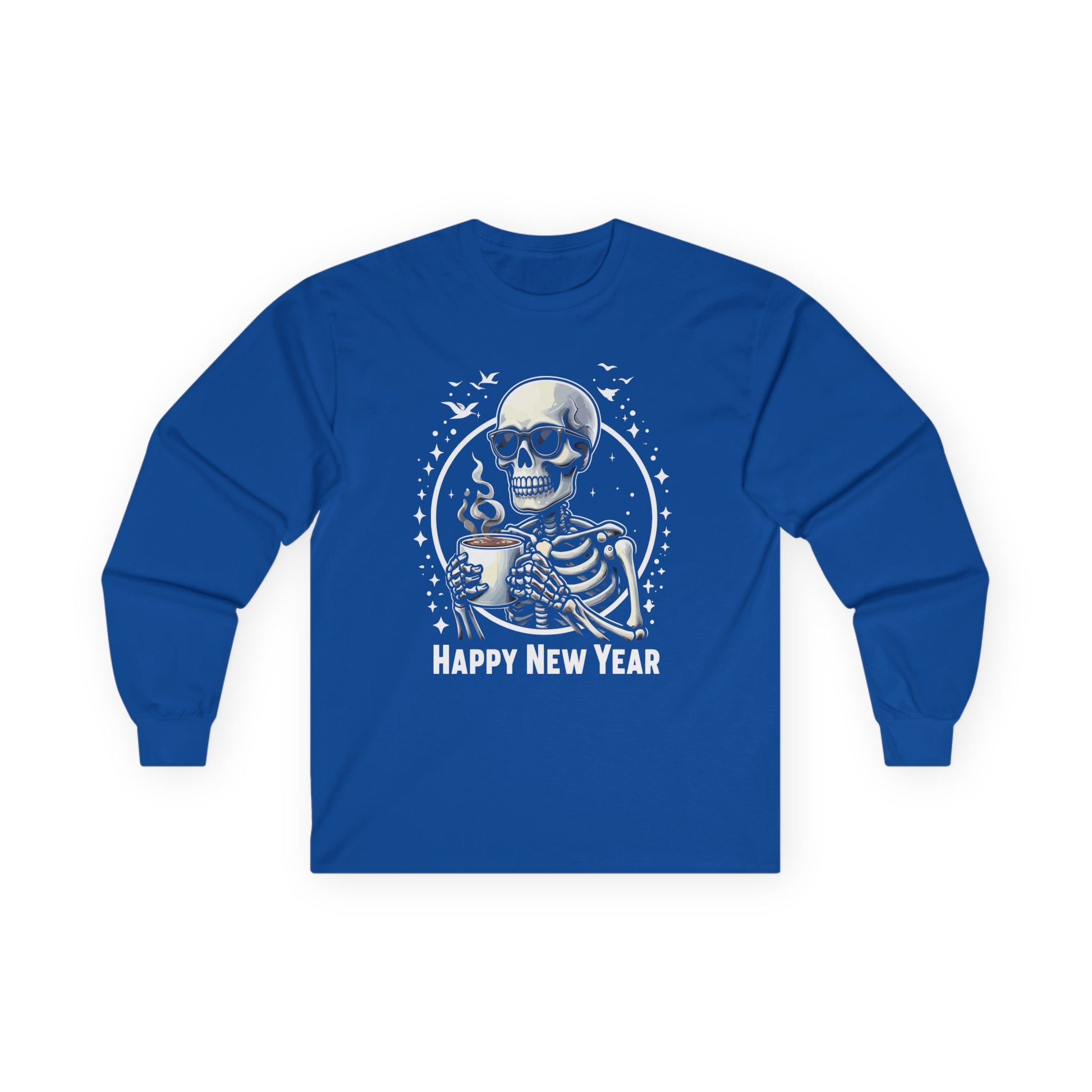 Happy New Year Skeleton Unisex Ultra Cotton Long Sleeve Tee