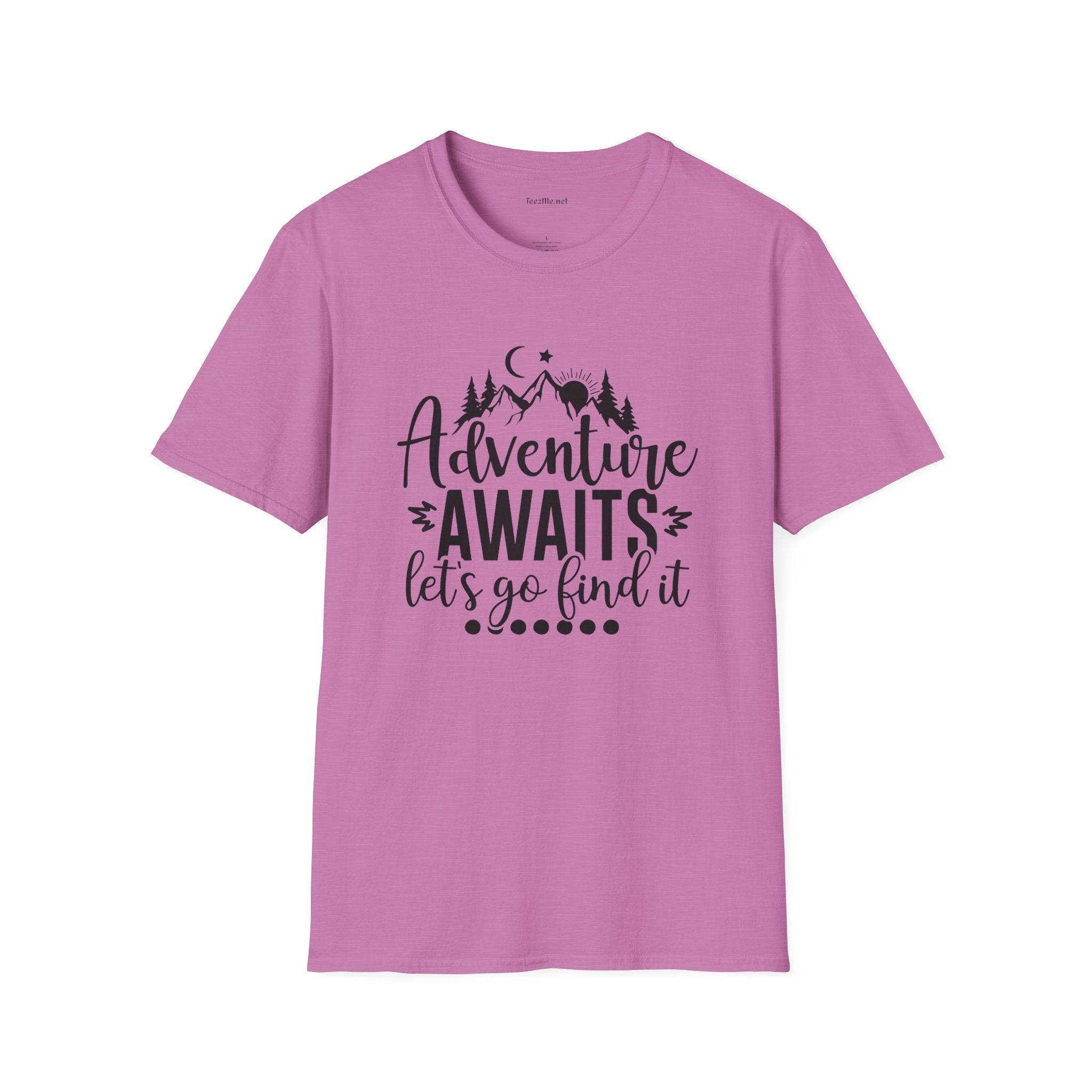 Adventure Awaits Unisex Softstyle T-Shirt 100% Cotton Graphic