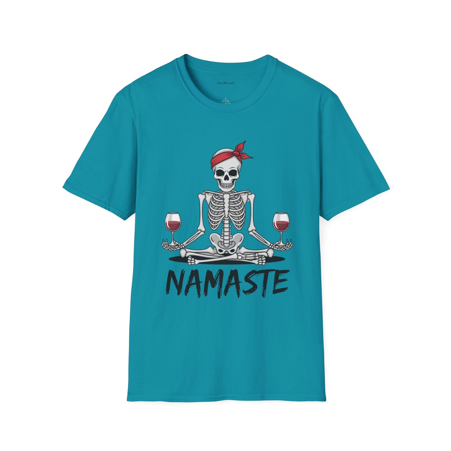 Namaste Skeleton - Unisex Softstyle T-Shirt 100% Cotton Graphic
