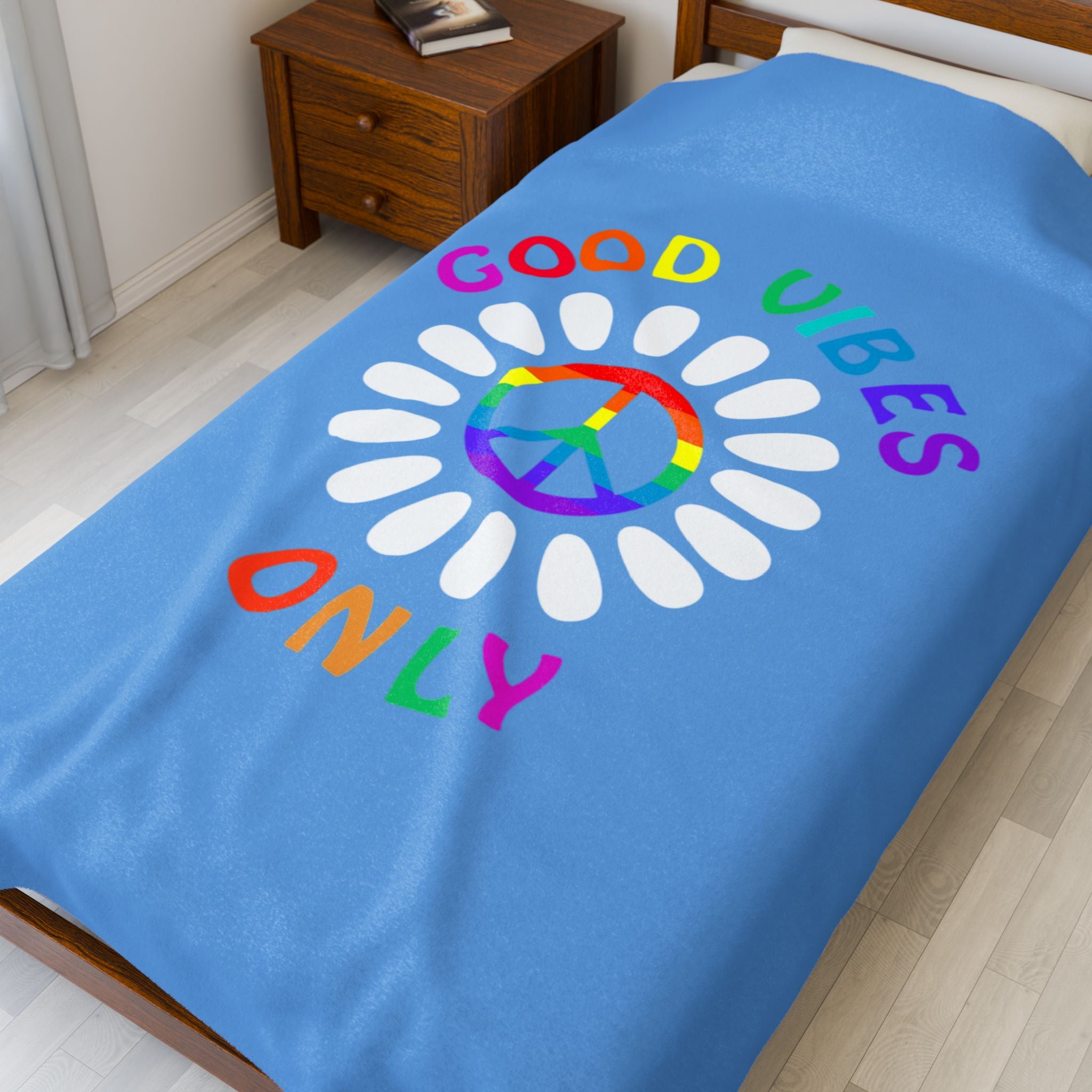 Good Vibes Velveteen Plush Blanket