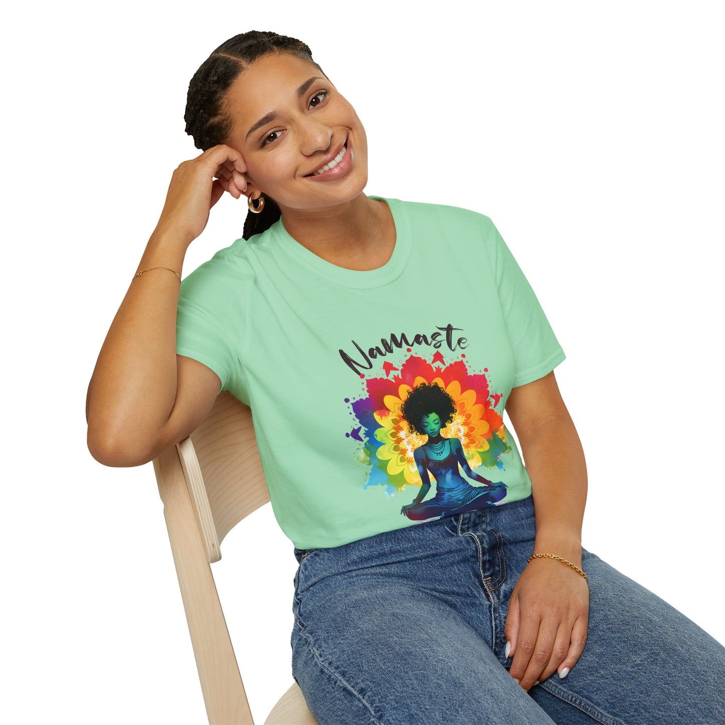 Namaste - Unisex Softstyle T-Shirt 100% Cotton Graphic