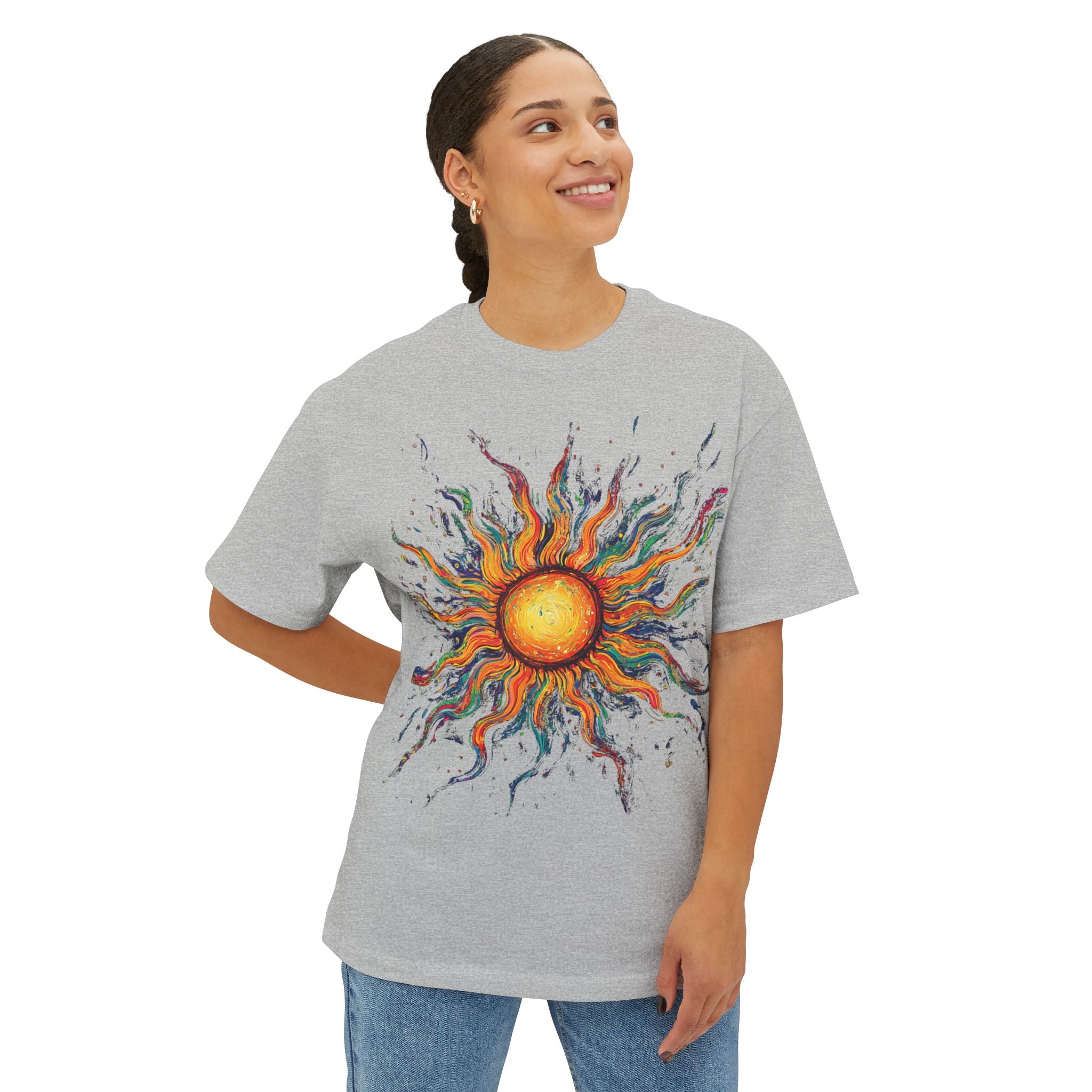 Trippy Sun BOHO - Unisex Oversized Tee