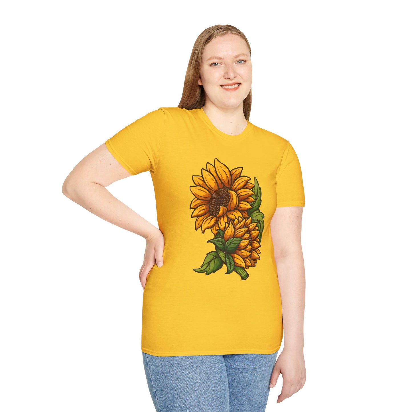 Sunflower (image) - Unisex Softstyle T-Shirt 100% Cotton Graphic