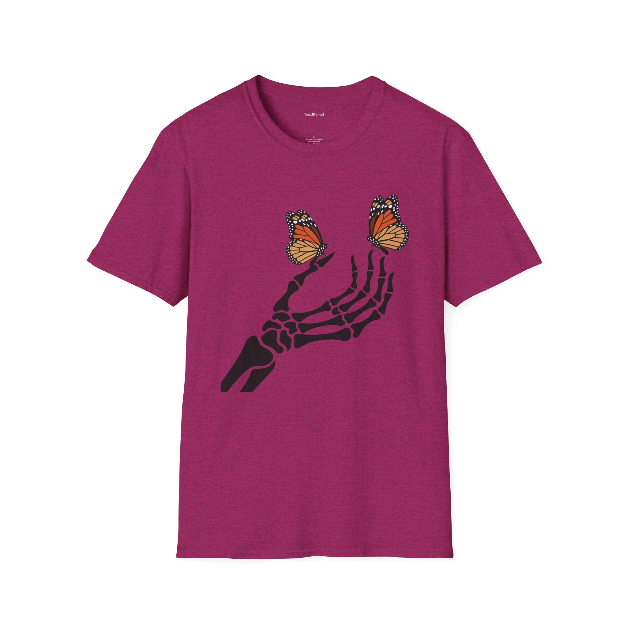 Hand with Butterfly - Unisex Softstyle T-Shirt 100% Cotton Graphic
