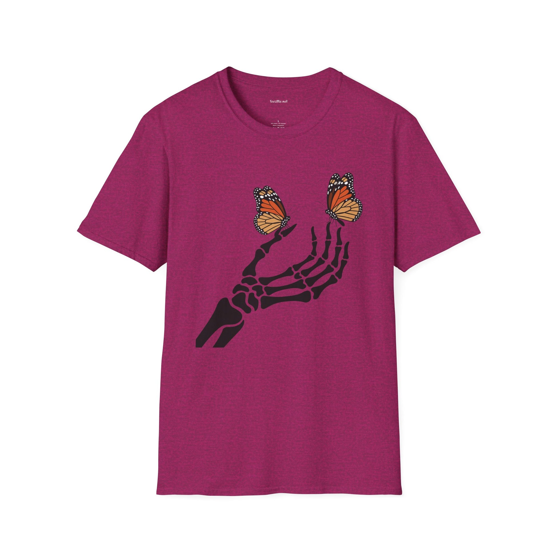 Hand with Butterfly - Unisex Softstyle T-Shirt 100% Cotton Graphic