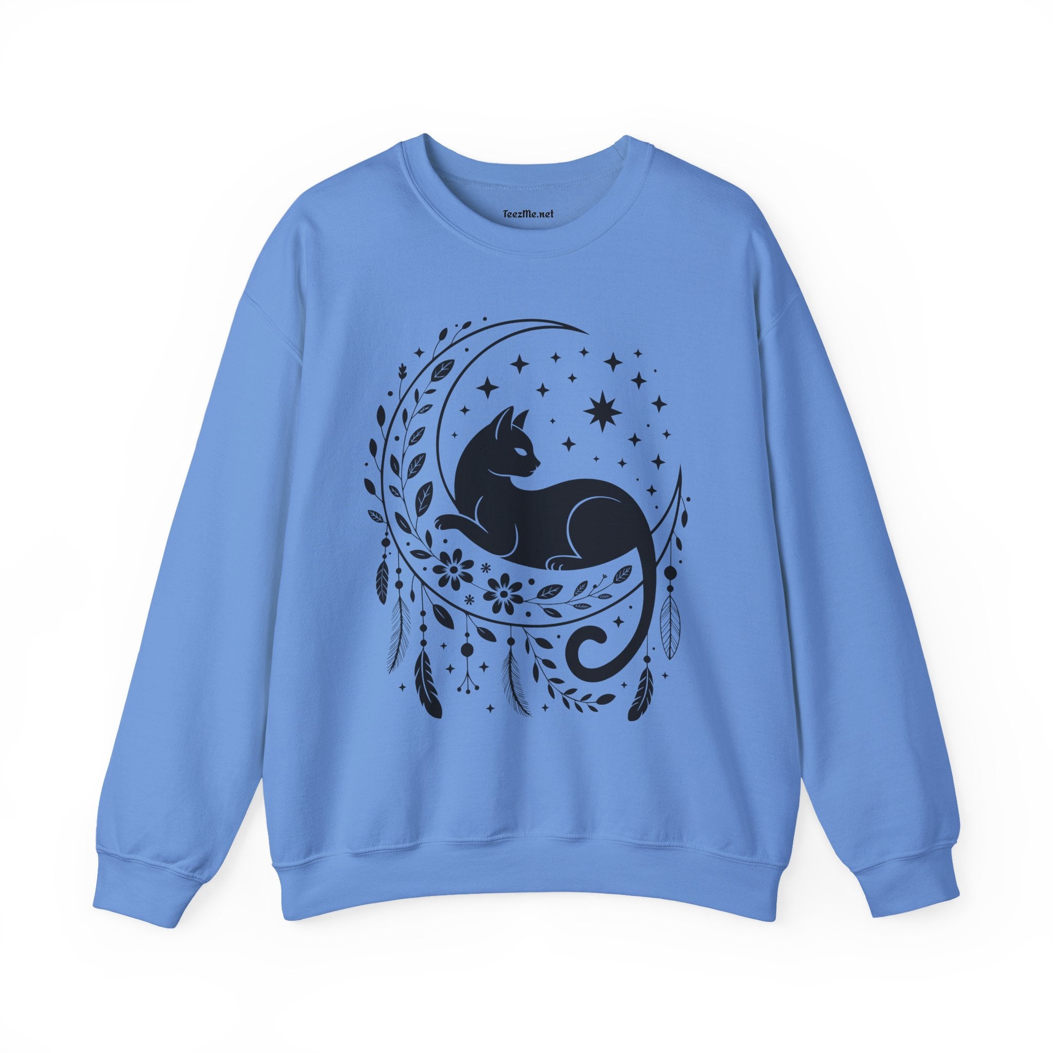 Black Cat Moon Silhouette Unisex Heavy Blend™ Crewneck Sweatshirt Graphic