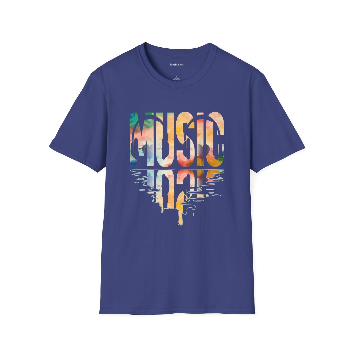 Music with Goldtones Unisex Softstyle T-Shirt 100% Cotton Graphic