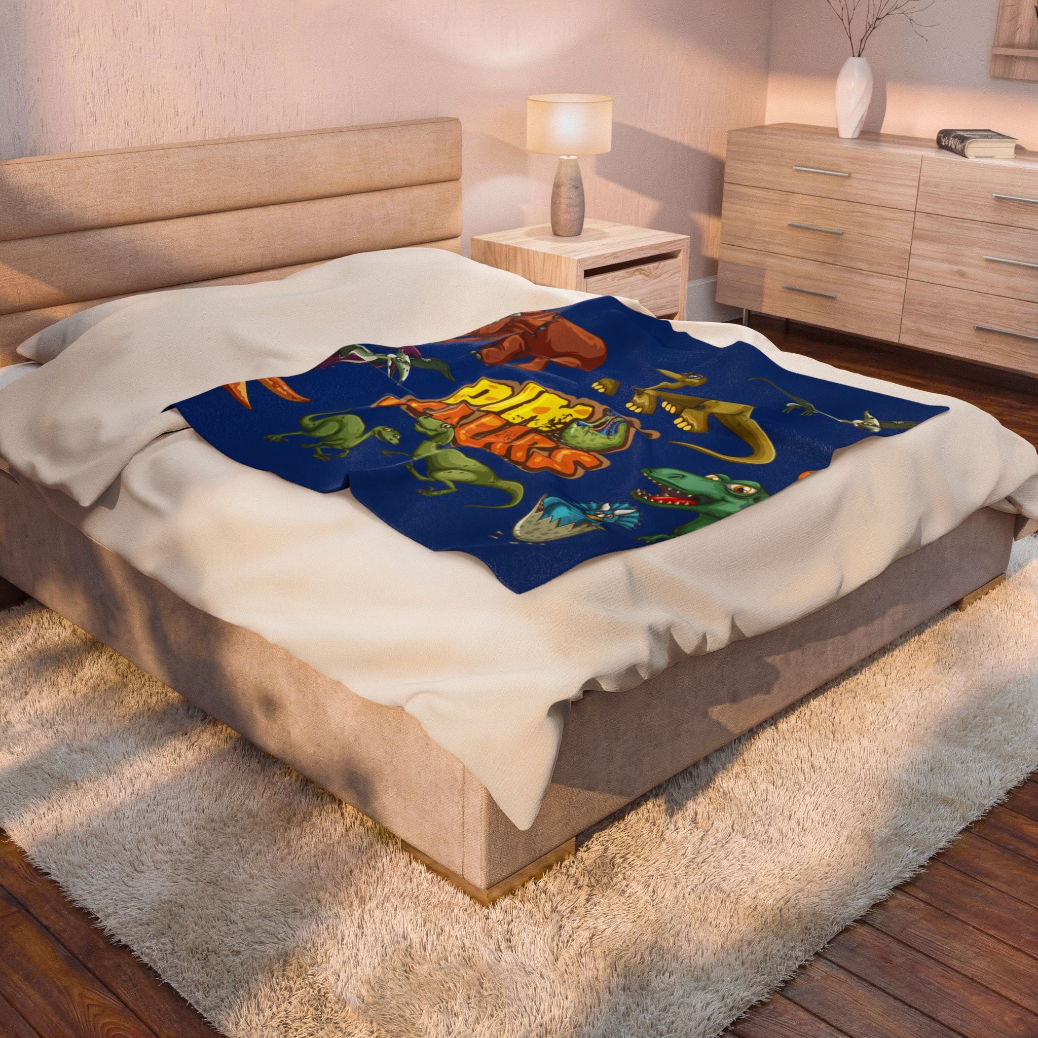 Dinosaurs Velveteen Plush Blanket