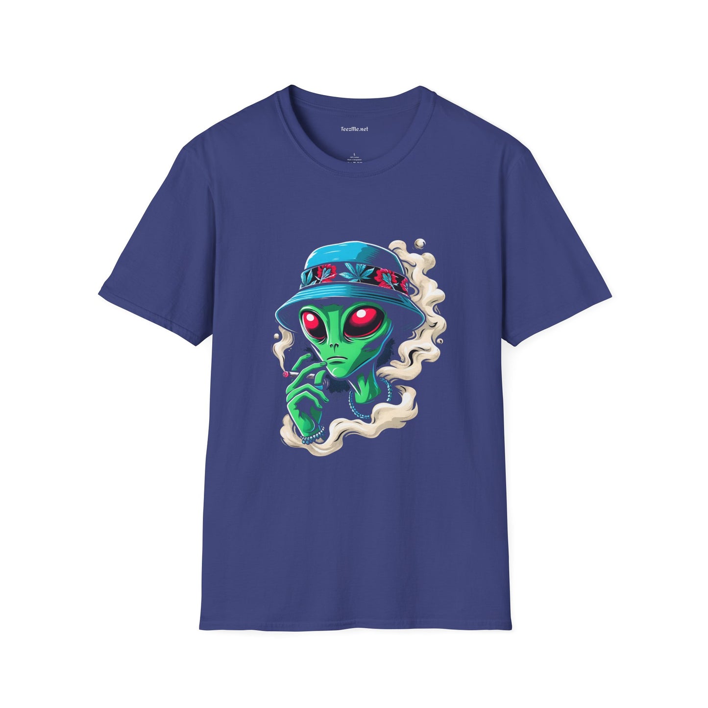 Alien Weed Unisex Softstyle T-Shirt 100% Cotton Graphic