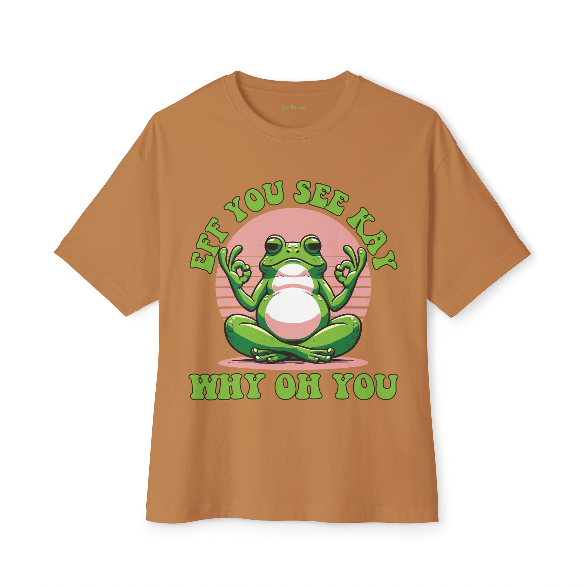 Meditating Yoga Frog Tee - "Eff You See Kay Why Oh You" Graphic Shirt