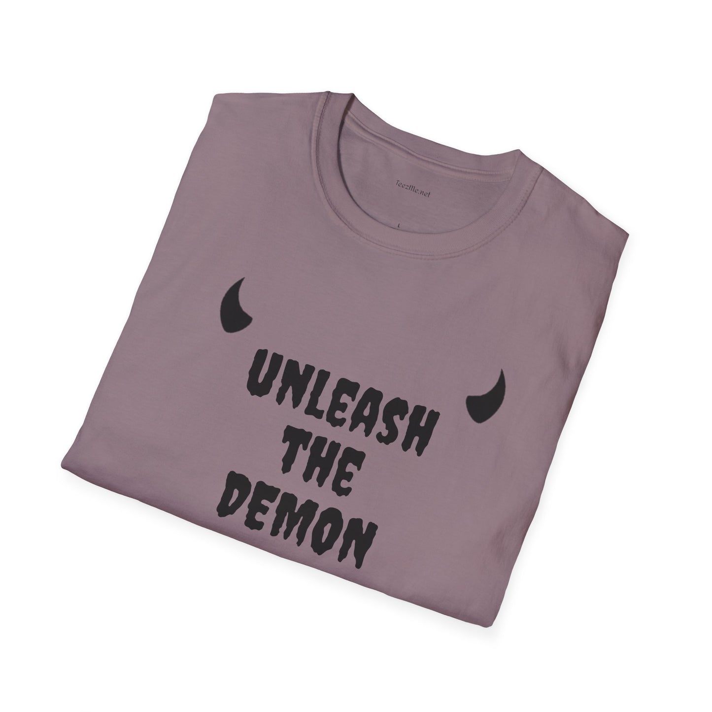 unleash the DEMON - Unisex Softstyle T-Shirt 100% Cotton Graphic