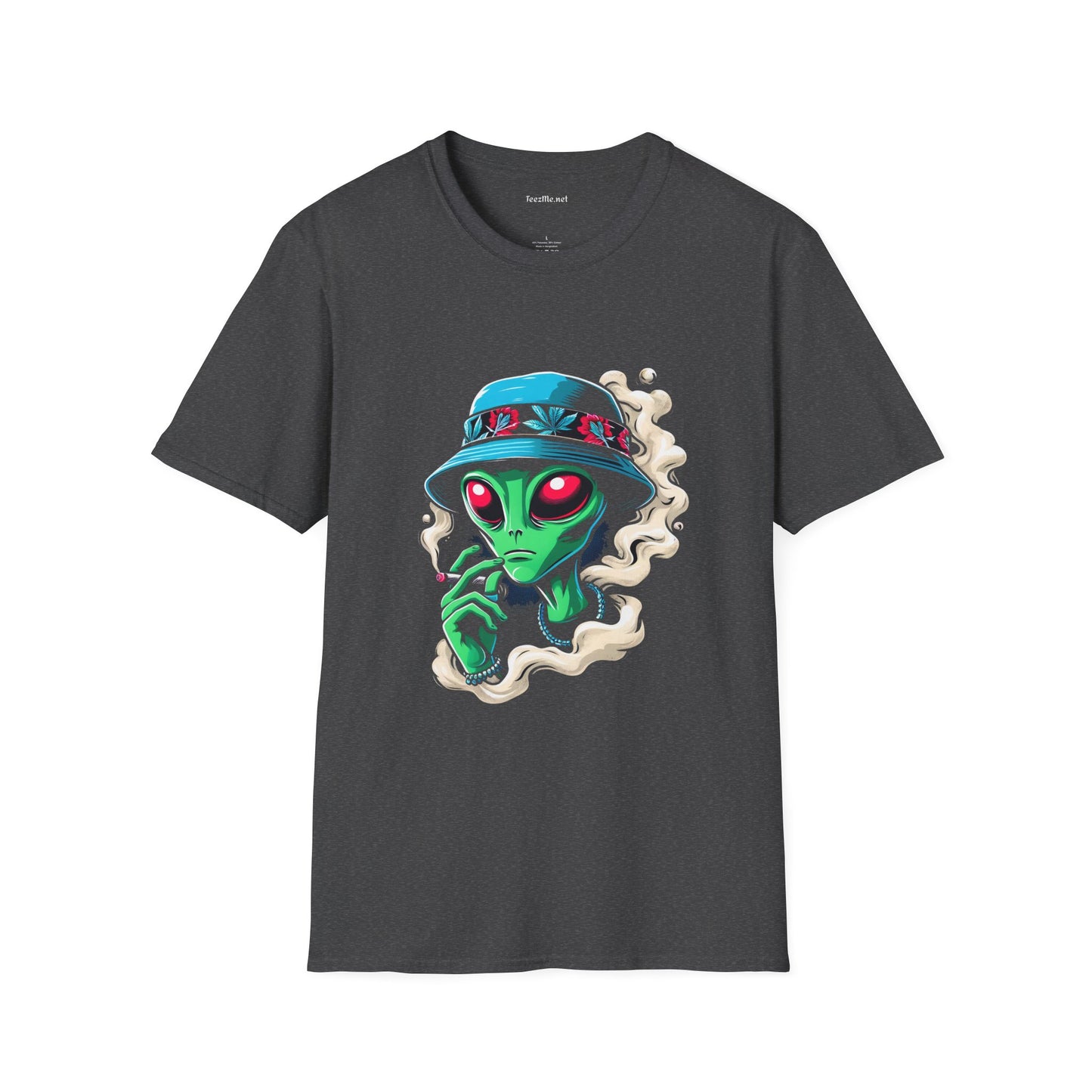 Alien Weed Unisex Softstyle T-Shirt 100% Cotton Graphic