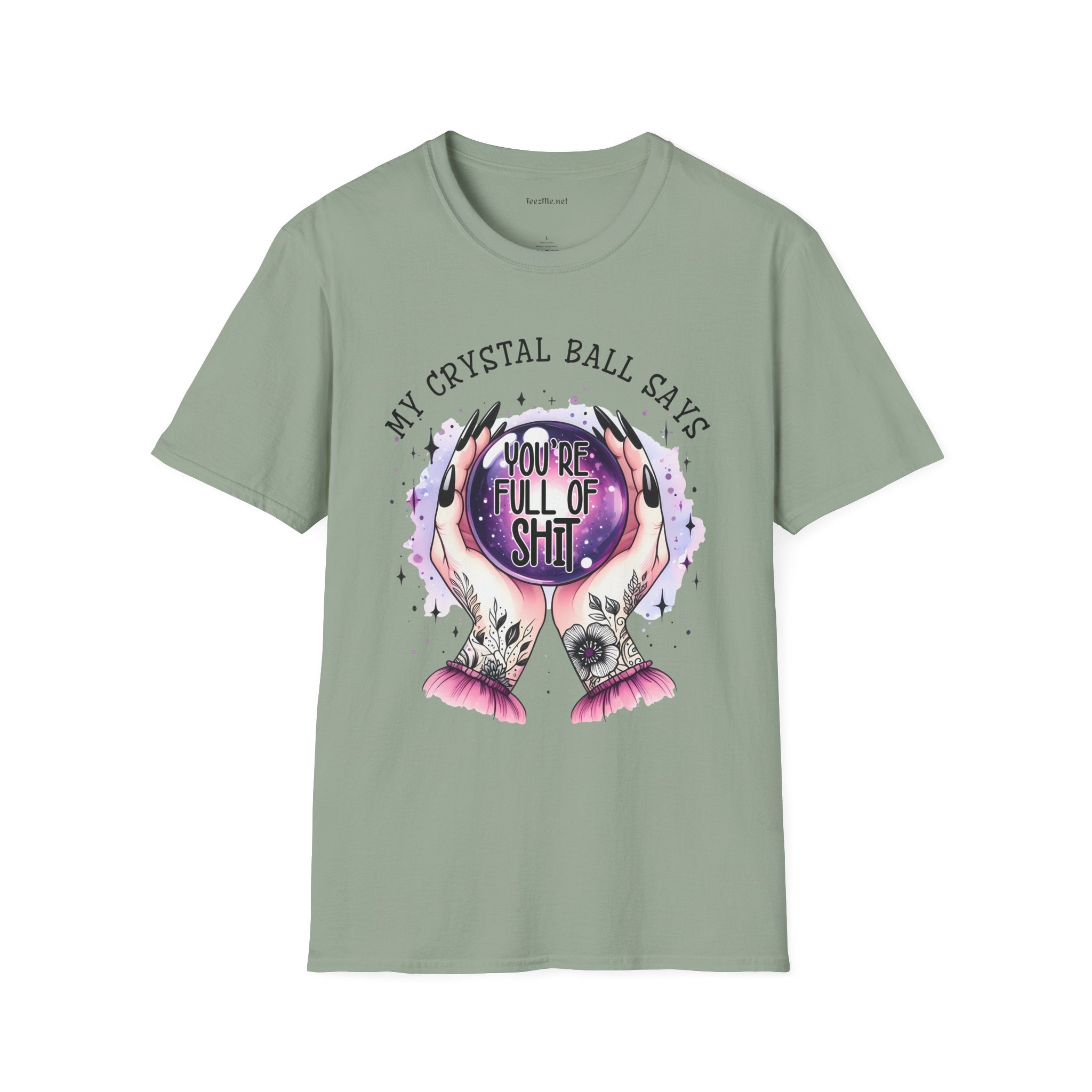 My crystal ball says - Unisex Softstyle T-Shirt 100% Cotton Graphic