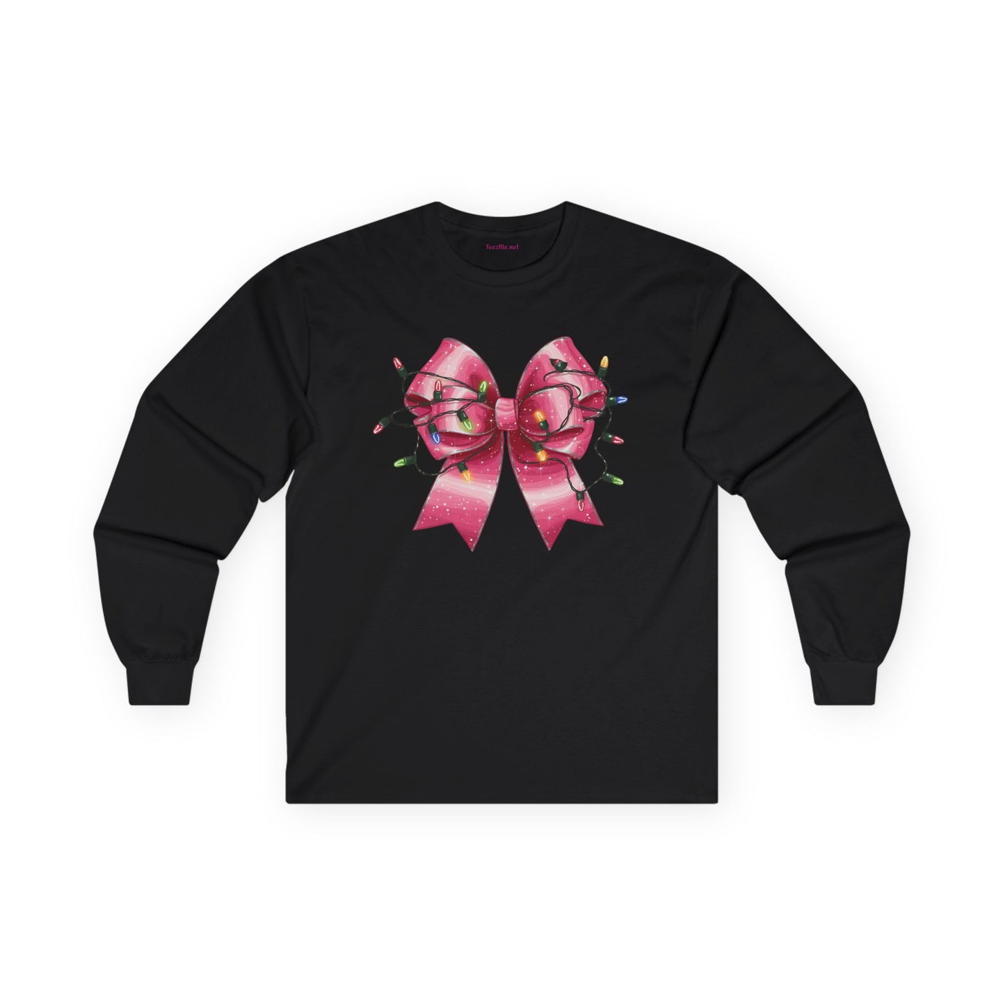 Pink Bow with Lights Unisex Ultra Cotton Long Sleeve Tee