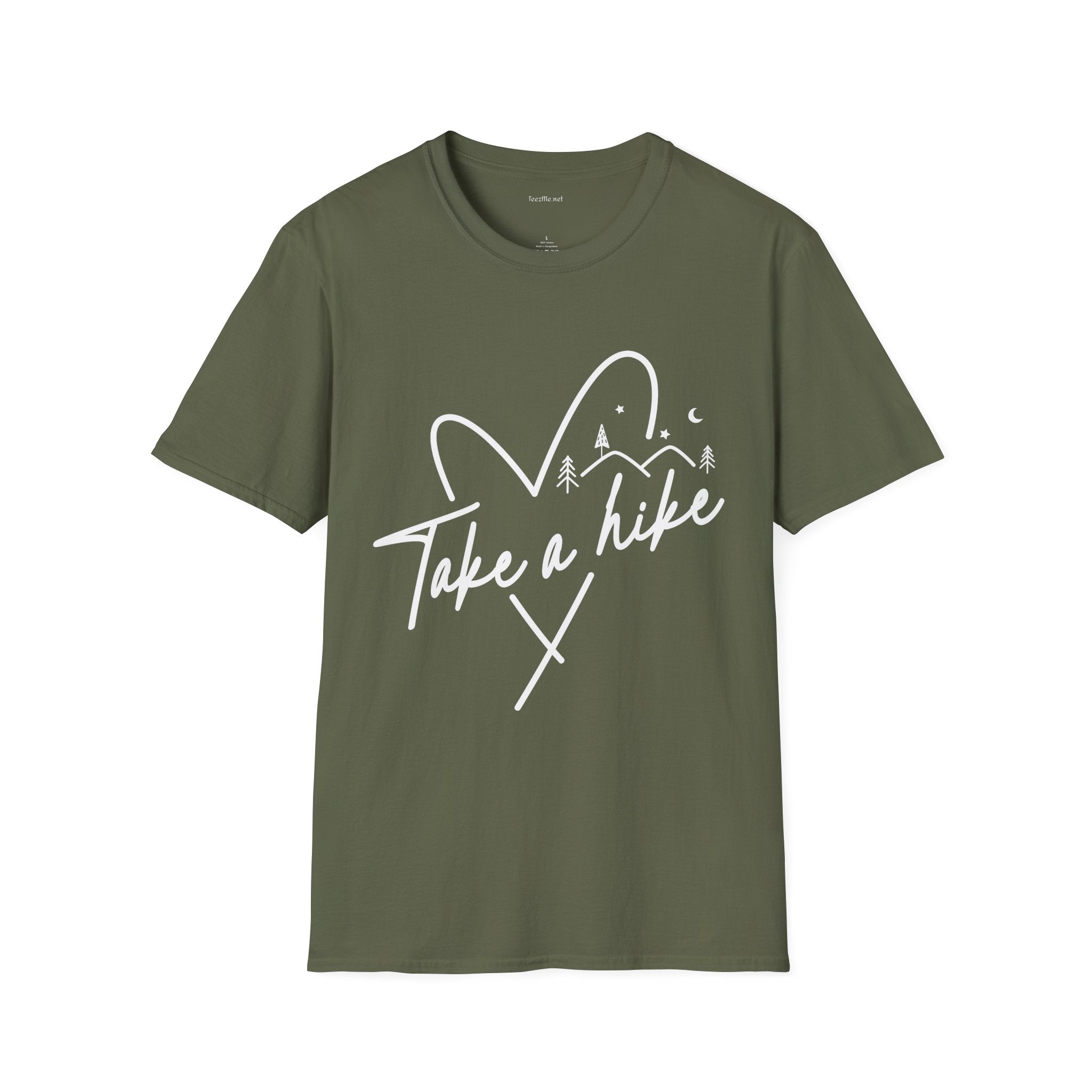 Take a Hike (white) - Unisex Softstyle T-Shirt 100% Cotton Graphic